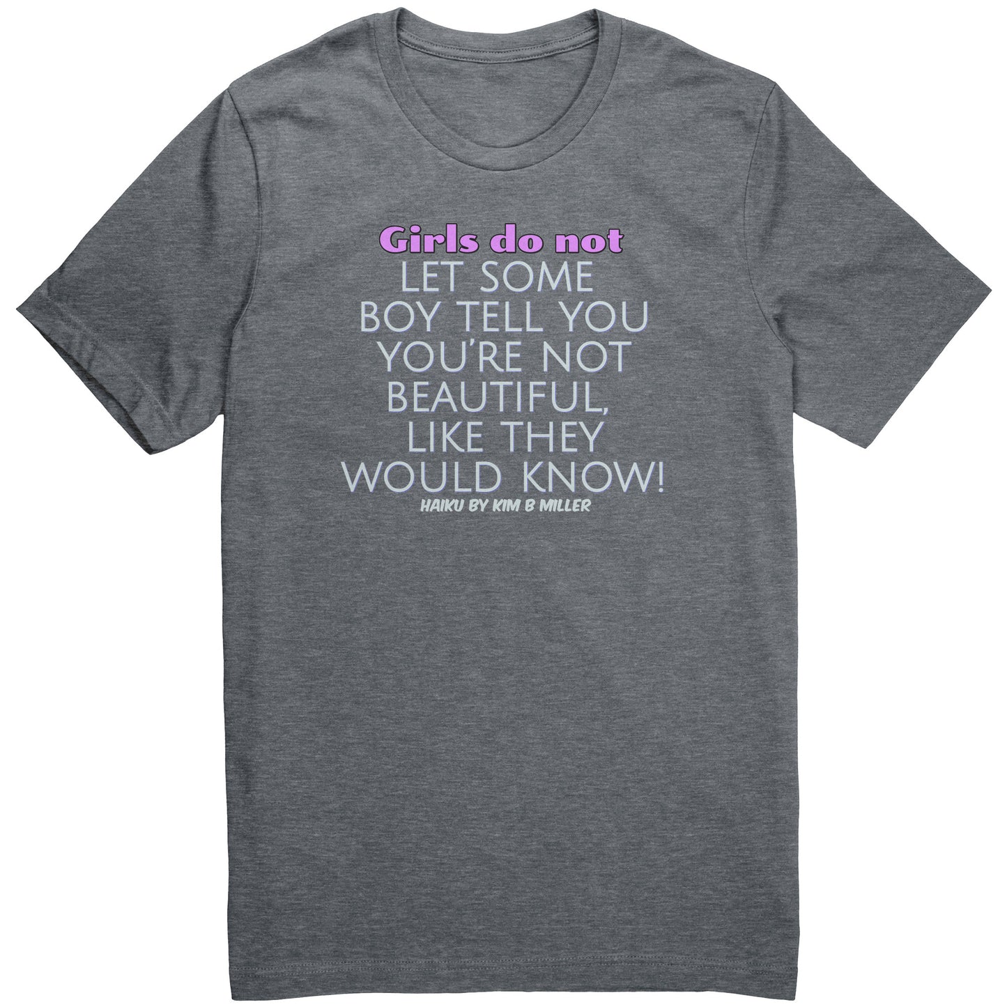 Girls Beautiful Haiku Canvas Unisex Shirt