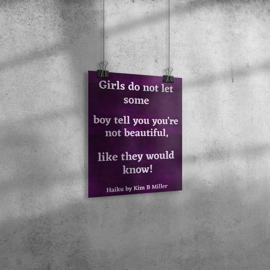 Girls Beautiful Poster: 8" x 10"