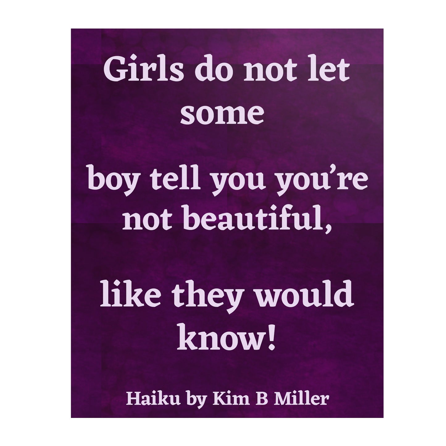 Girls Beautiful Poster: 8" x 10"
