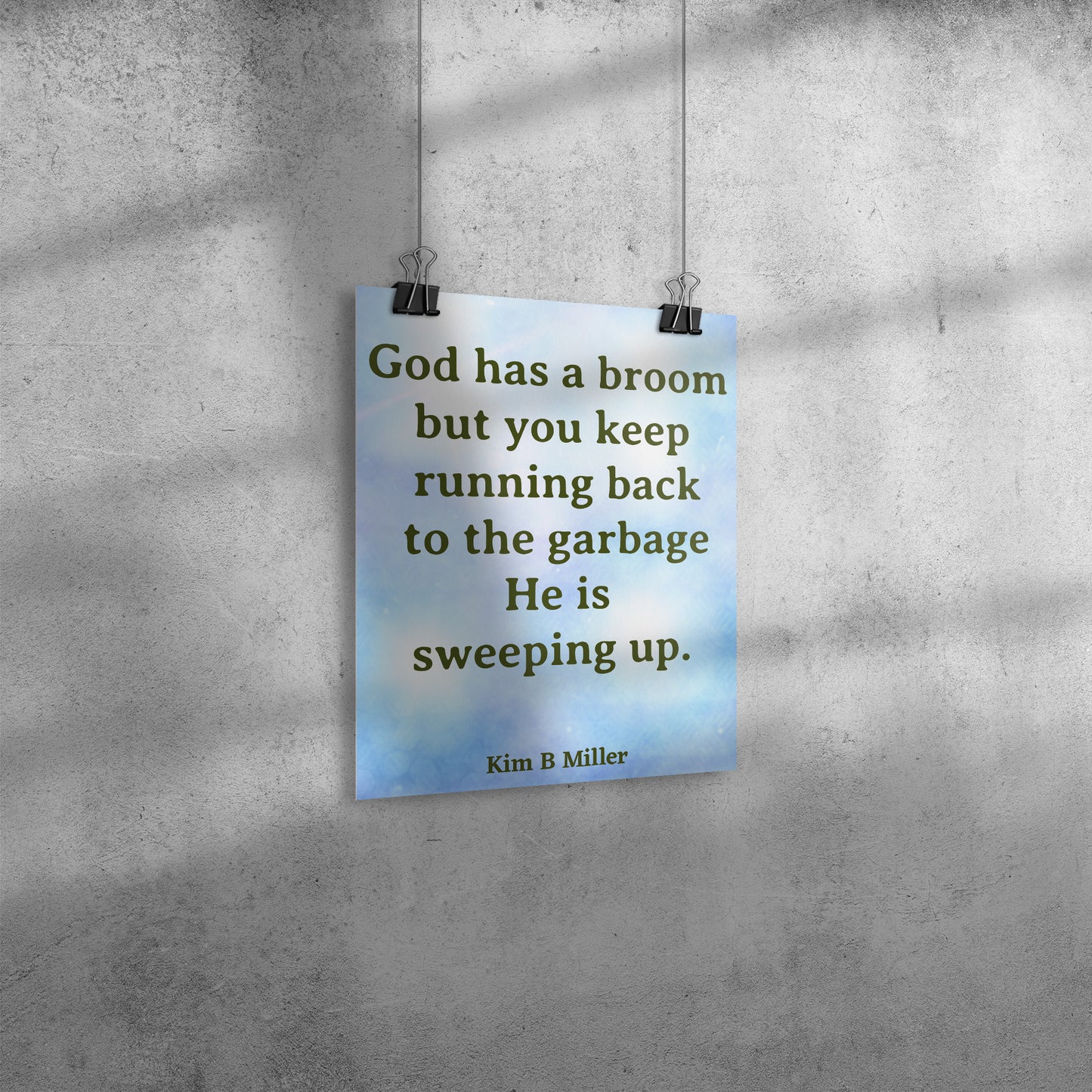 God Broom Poster: 8" x 10"