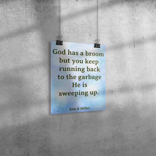 God Broom Poster: 8" x 10"