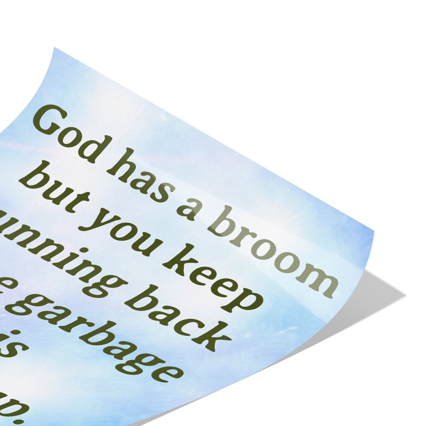 God Broom Poster: 8" x 10"
