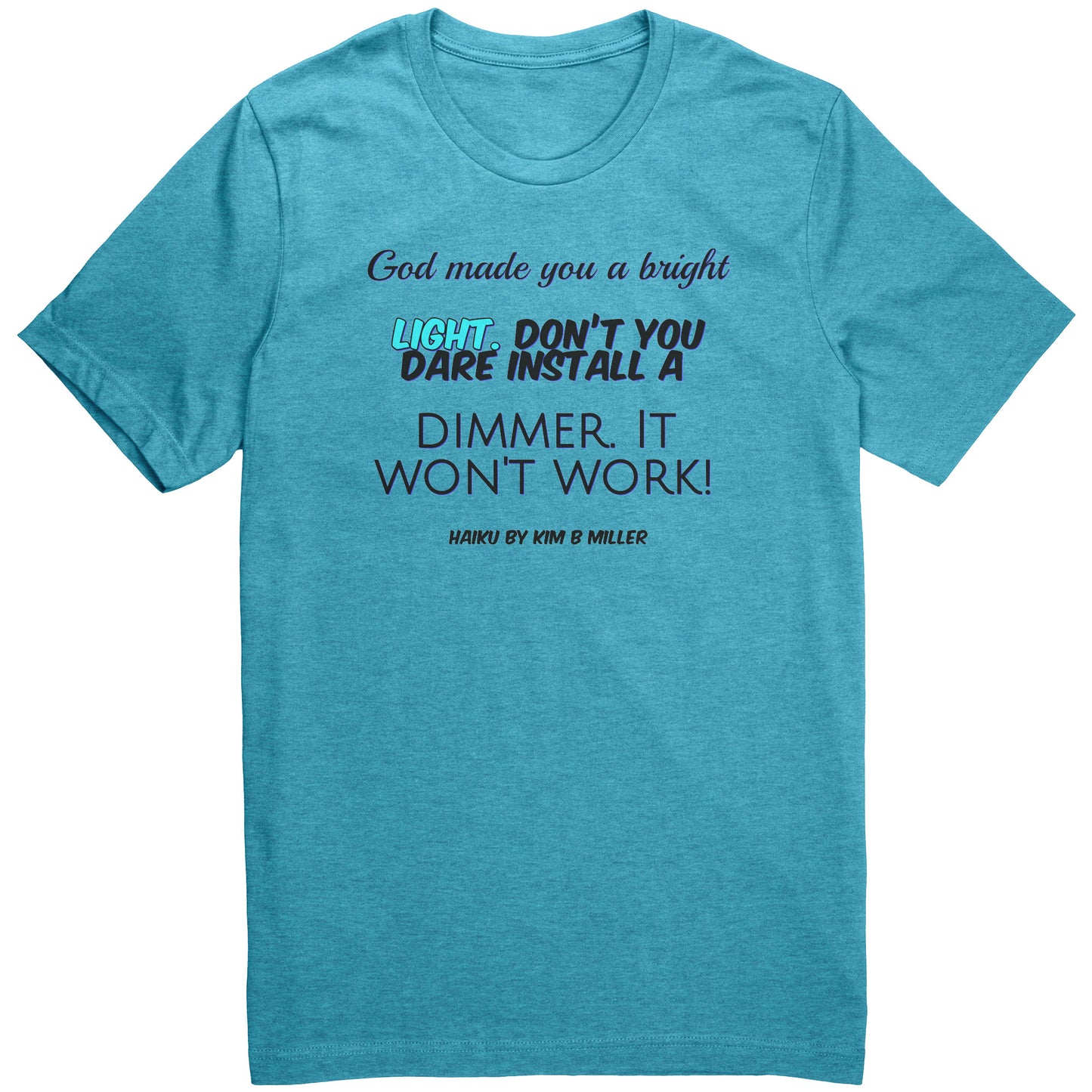 God Dimmer Haiku Canvas Unisex Shirt