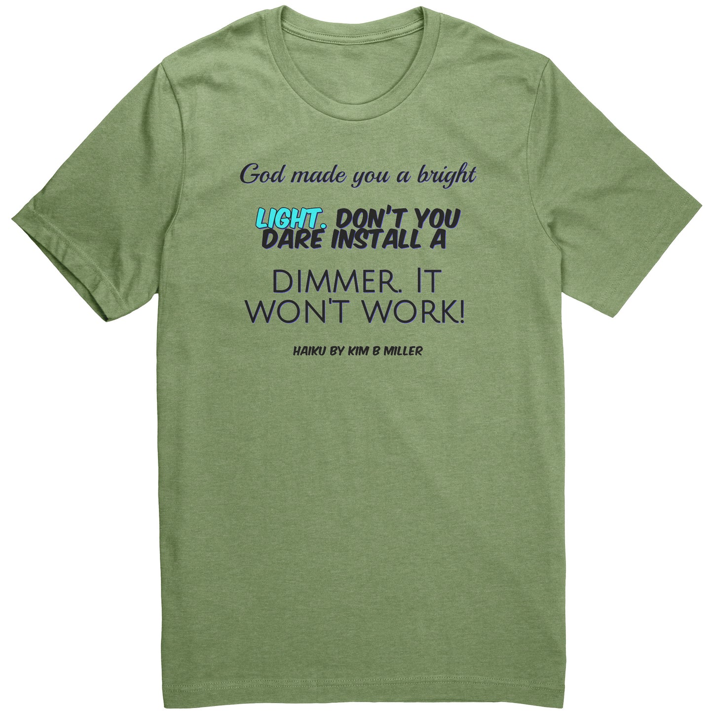 God Dimmer Haiku Canvas Unisex Shirt