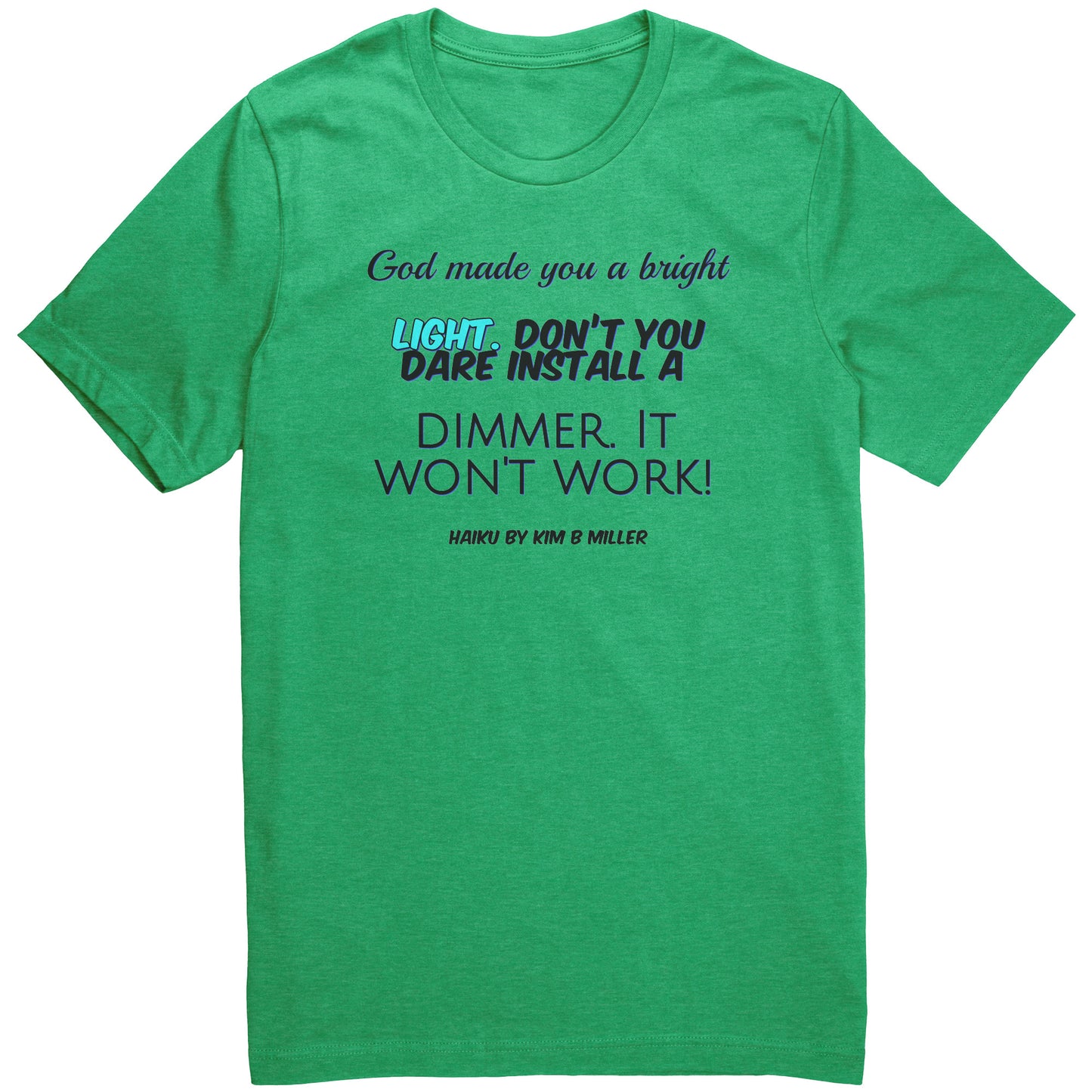 God Dimmer Haiku Canvas Unisex Shirt
