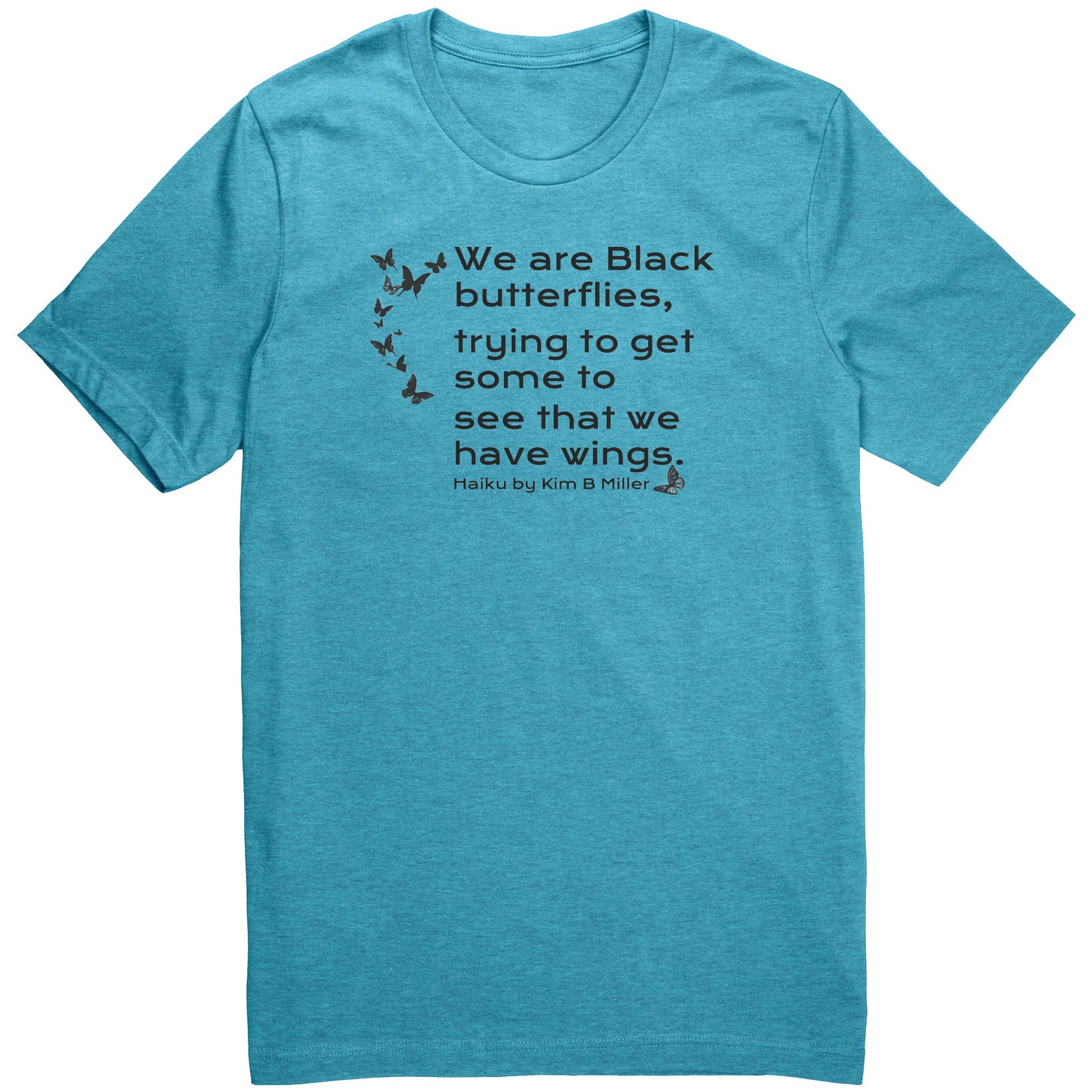 Haiku Black Butterflies: Canvas Unisex CVC