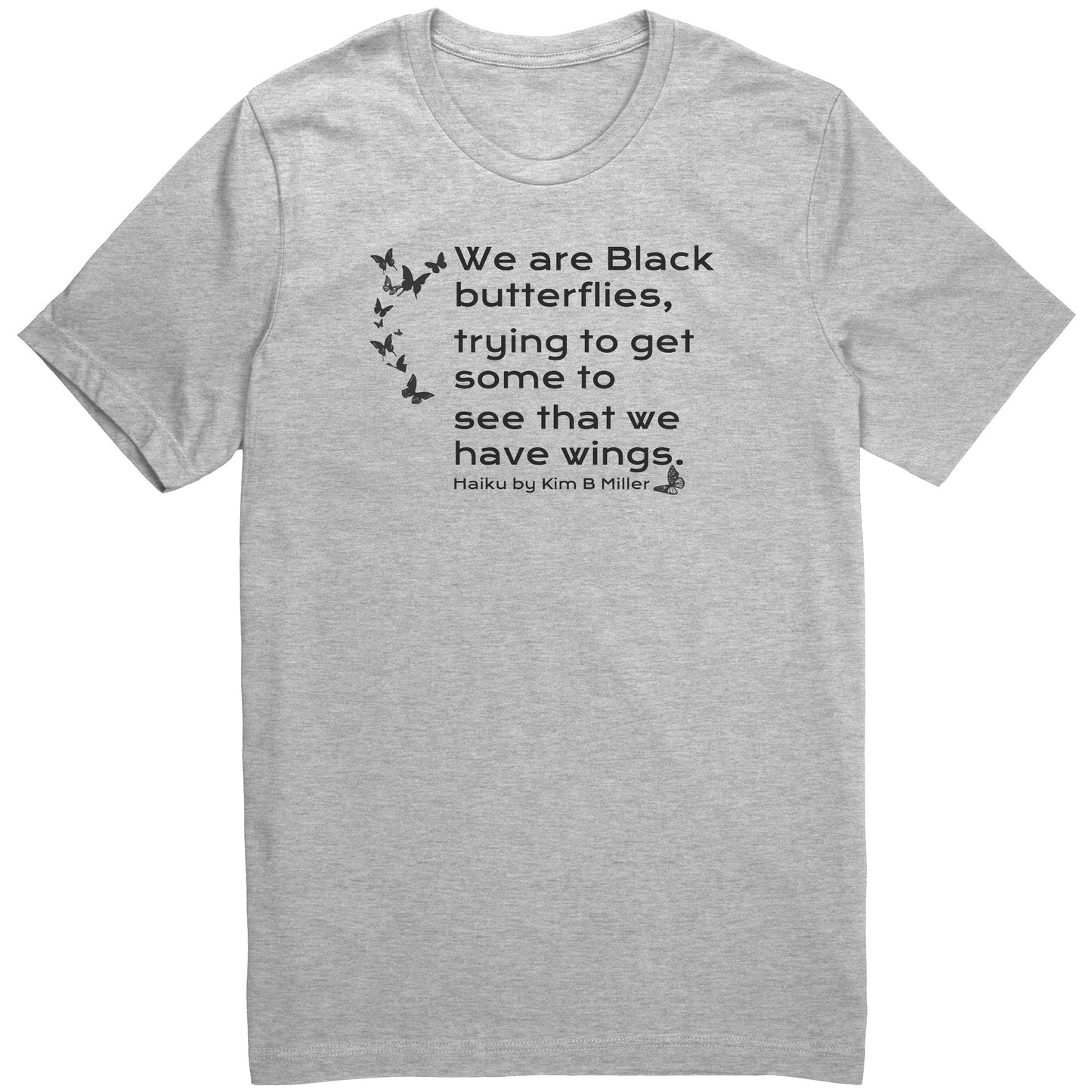 Haiku Black Butterflies: Canvas Unisex CVC