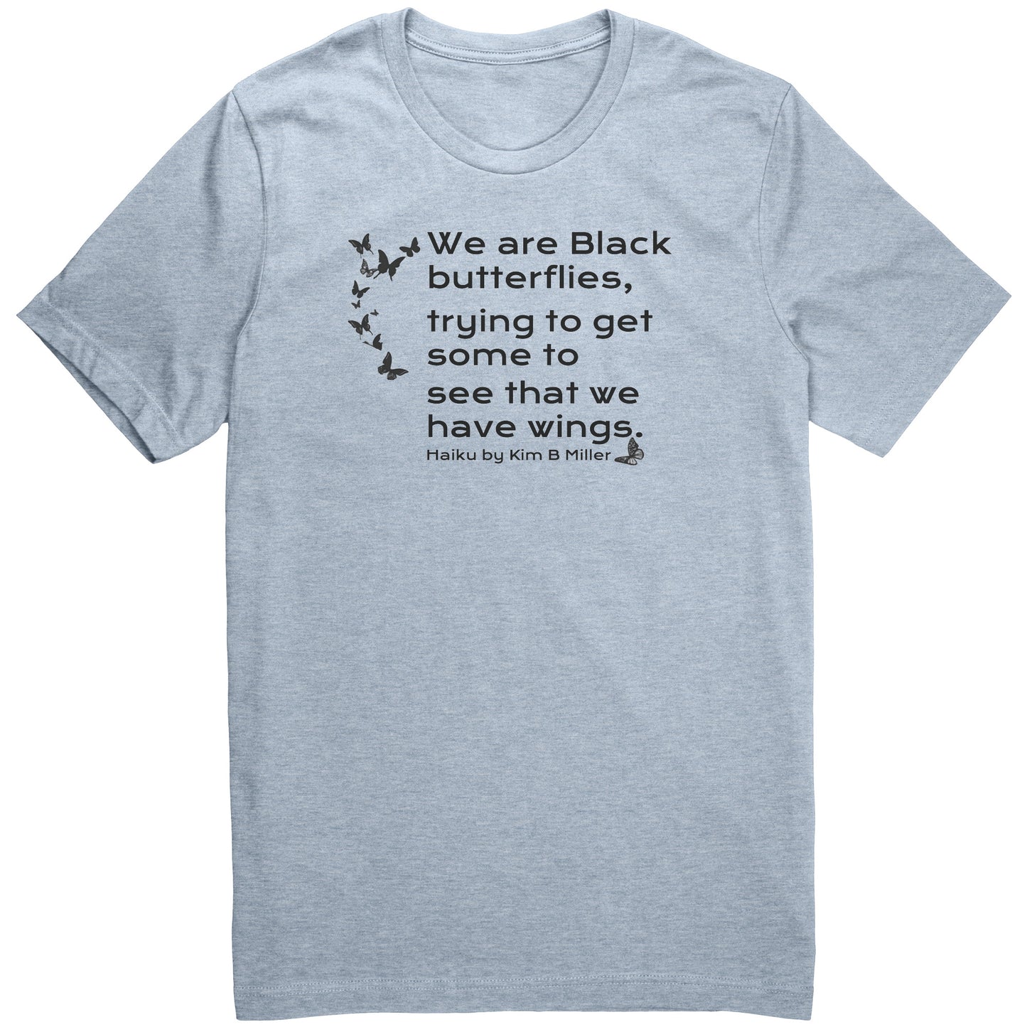 Haiku Black Butterflies: Canvas Unisex CVC