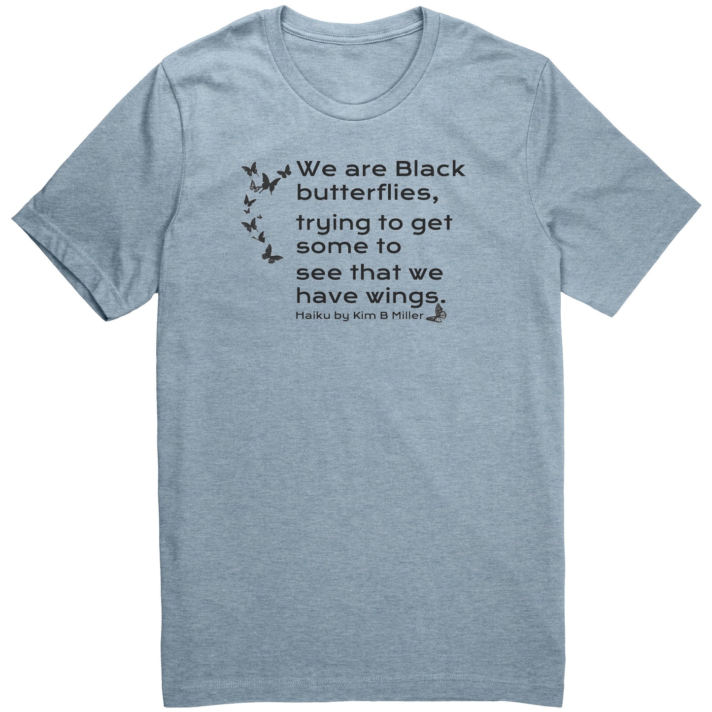 Haiku Black Butterflies: Canvas Unisex CVC