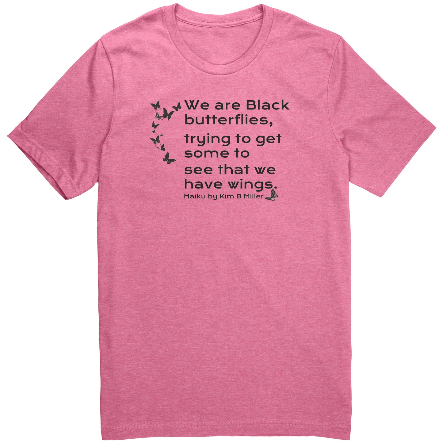 Haiku Black Butterflies: Canvas Unisex CVC