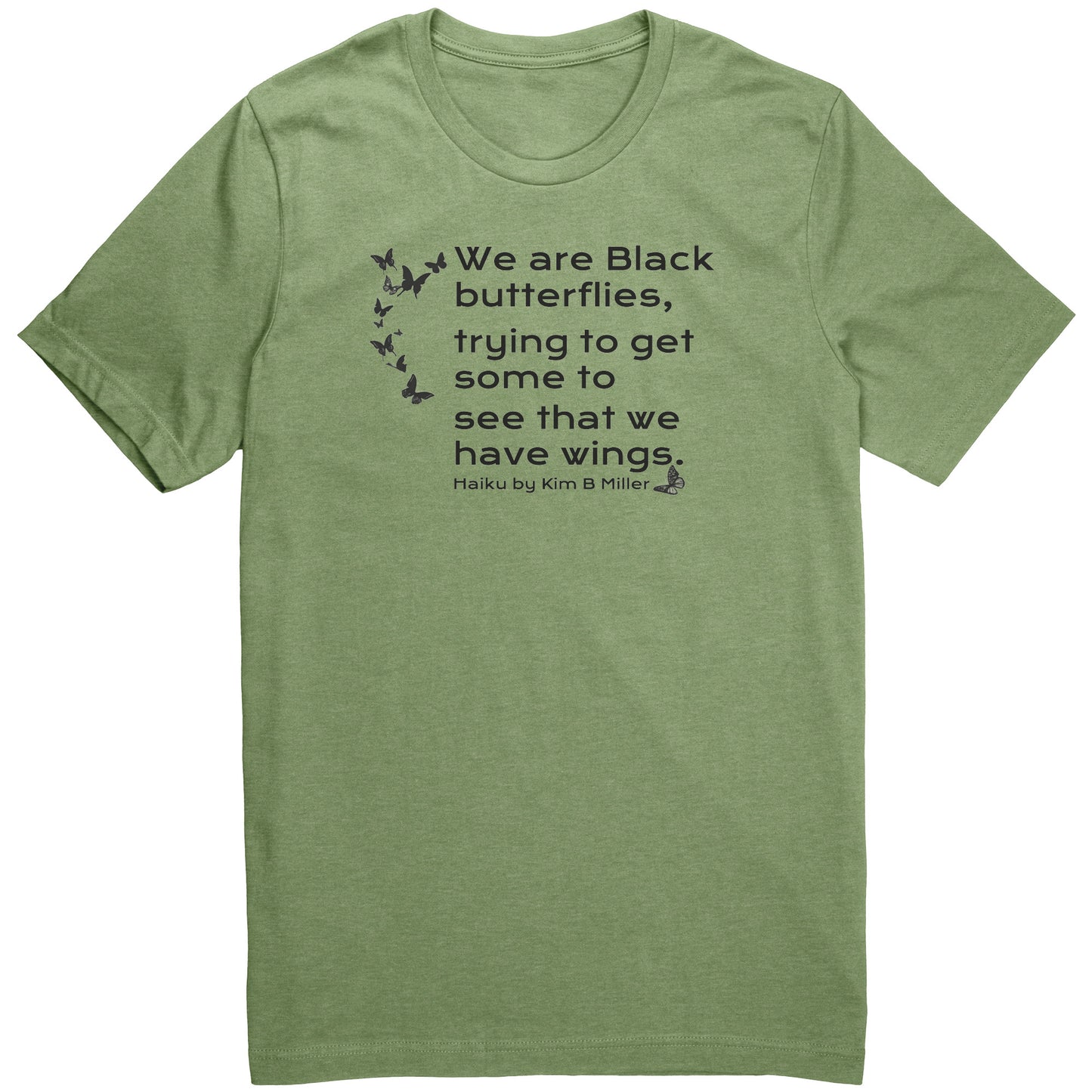 Haiku Black Butterflies: Canvas Unisex CVC