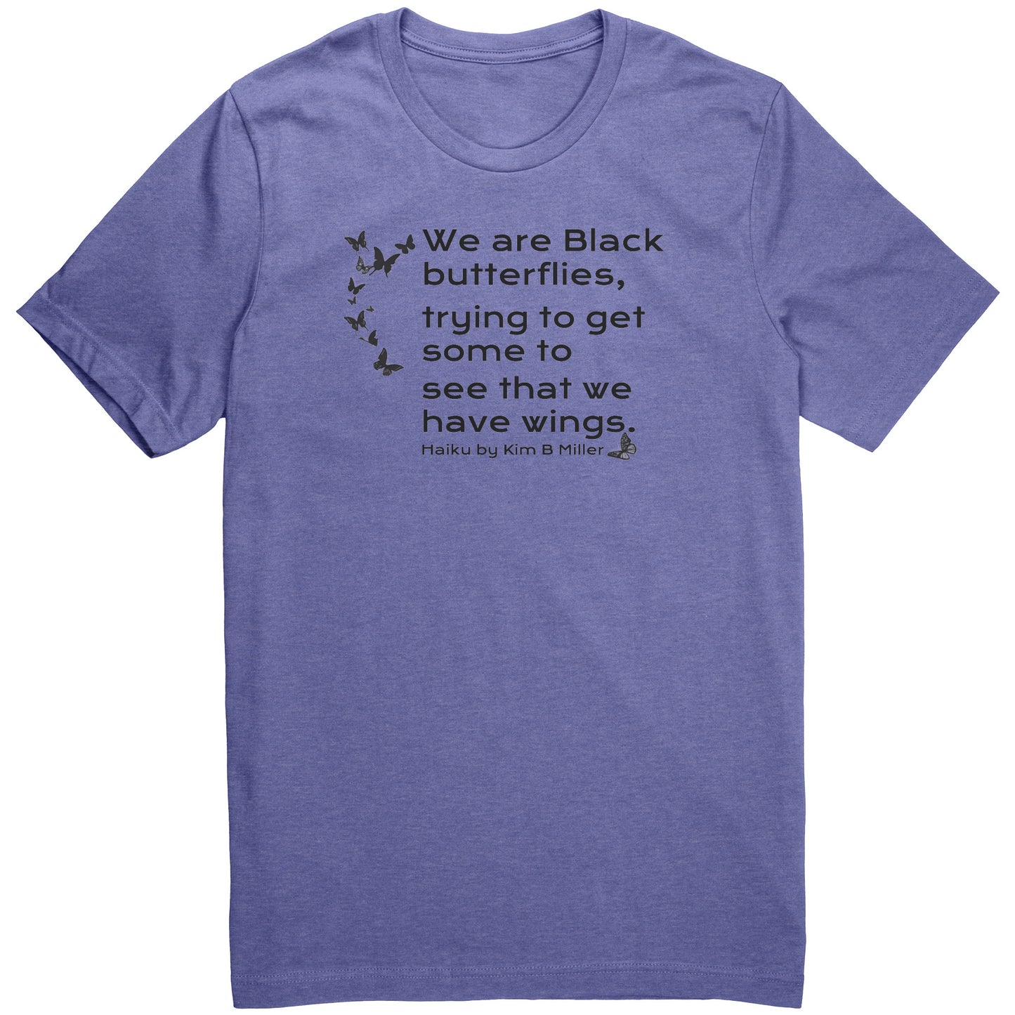 Haiku Black Butterflies: Canvas Unisex CVC
