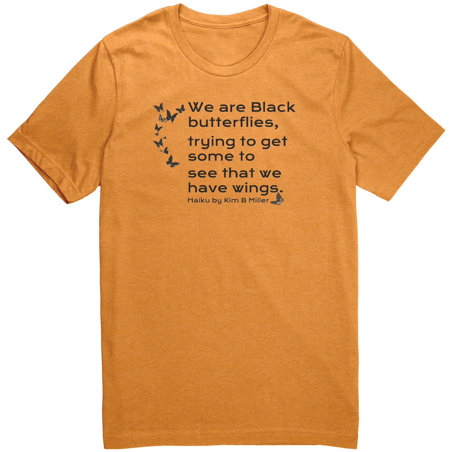 Haiku Black Butterflies: Canvas Unisex CVC