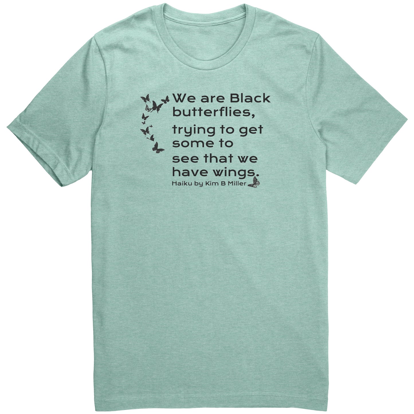 Haiku Black Butterflies: Canvas Unisex CVC