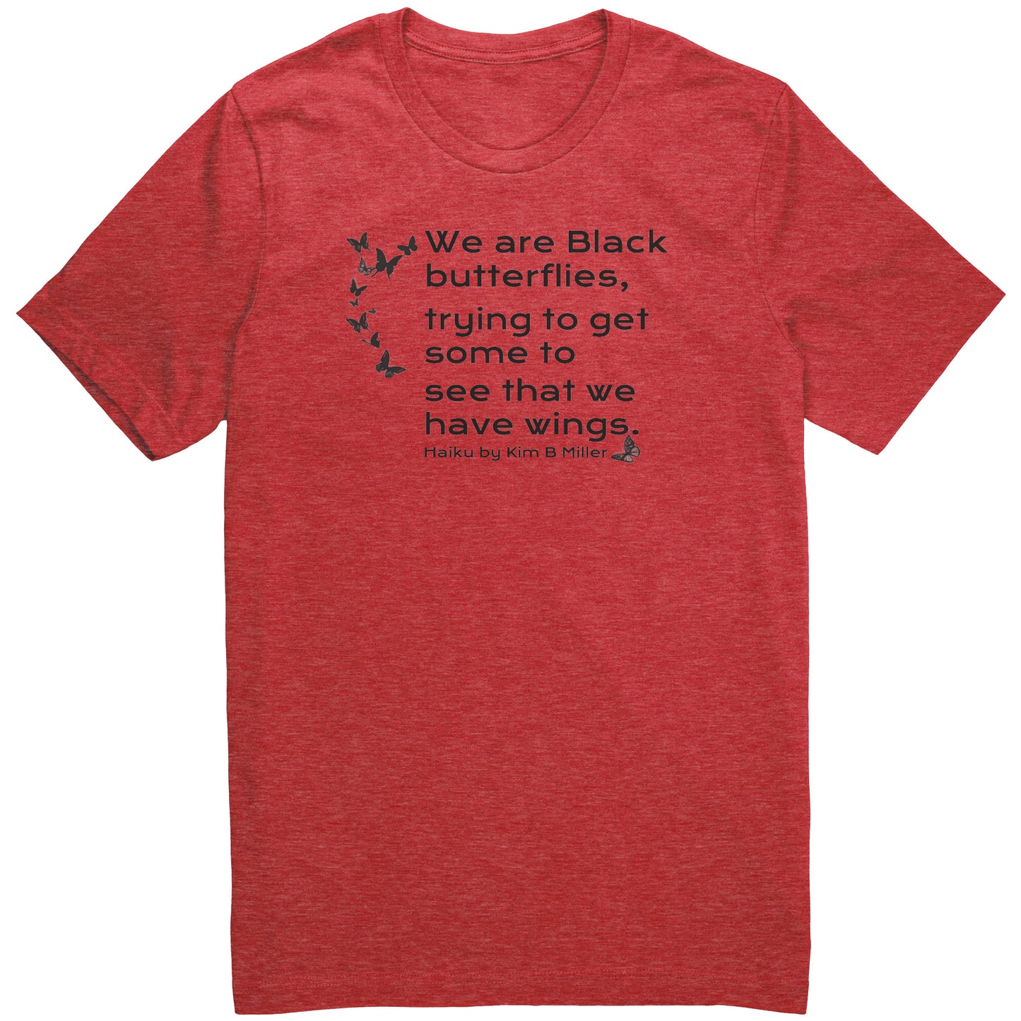 Haiku Black Butterflies: Canvas Unisex CVC