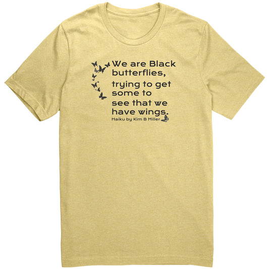 Haiku Black Butterflies: Canvas Unisex CVC