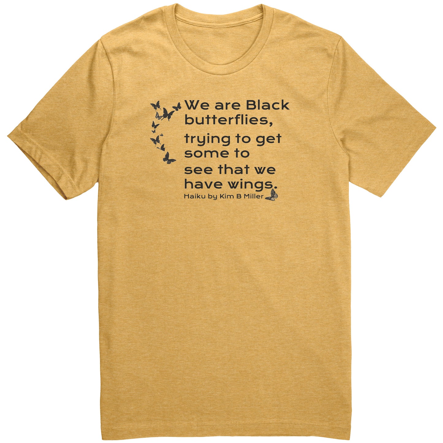 Haiku Black Butterflies: Canvas Unisex CVC