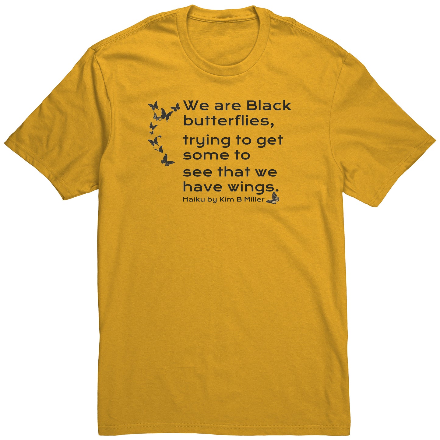 Haiku Black Butterflies District Men's Shirt