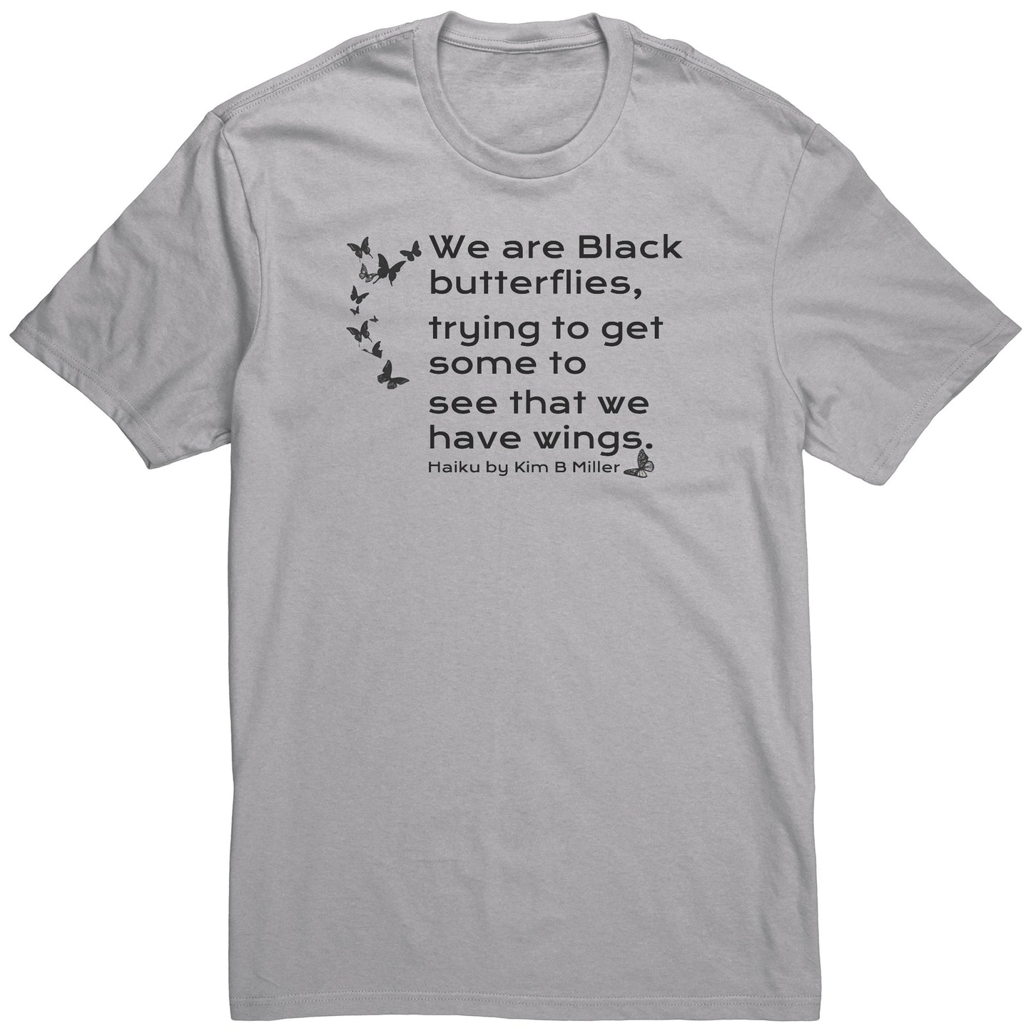 Haiku Black Butterflies District Men's Shirt