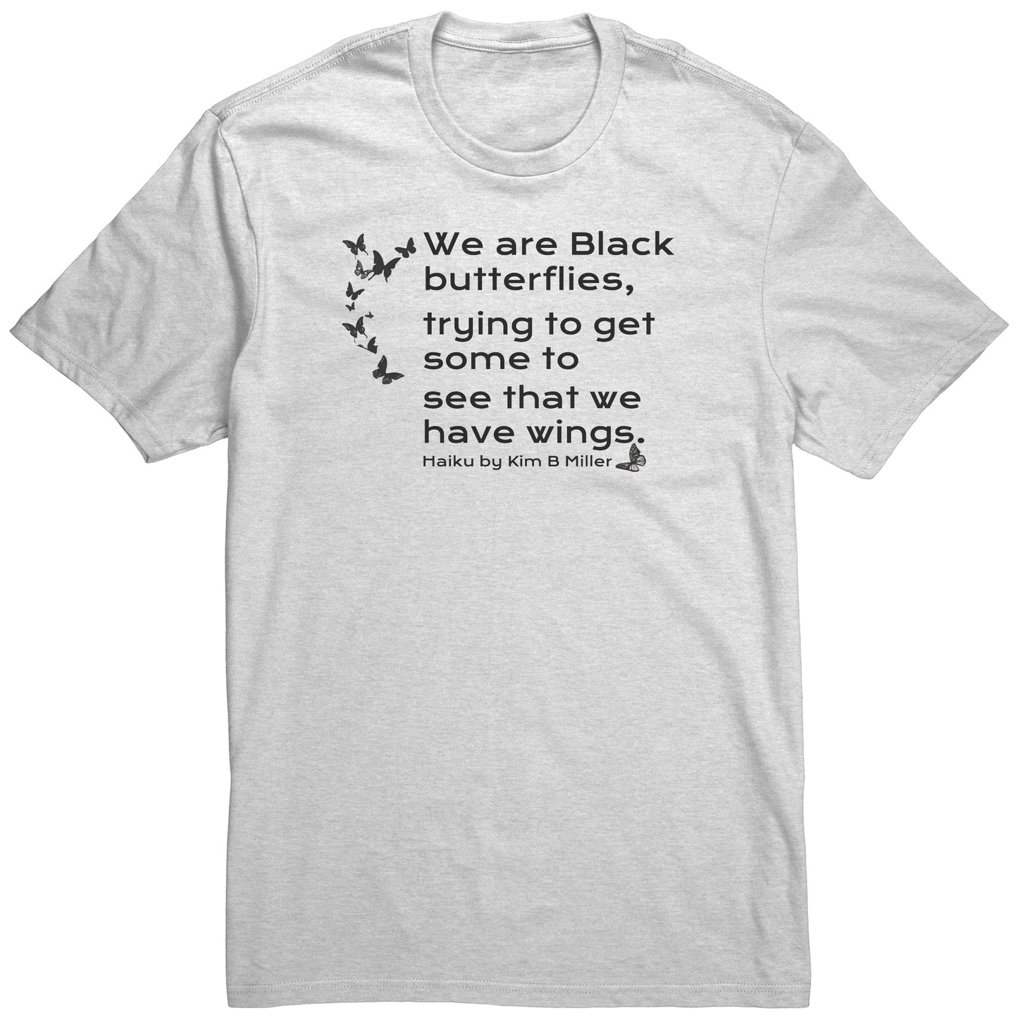 Haiku Black Butterflies District Men's Shirt