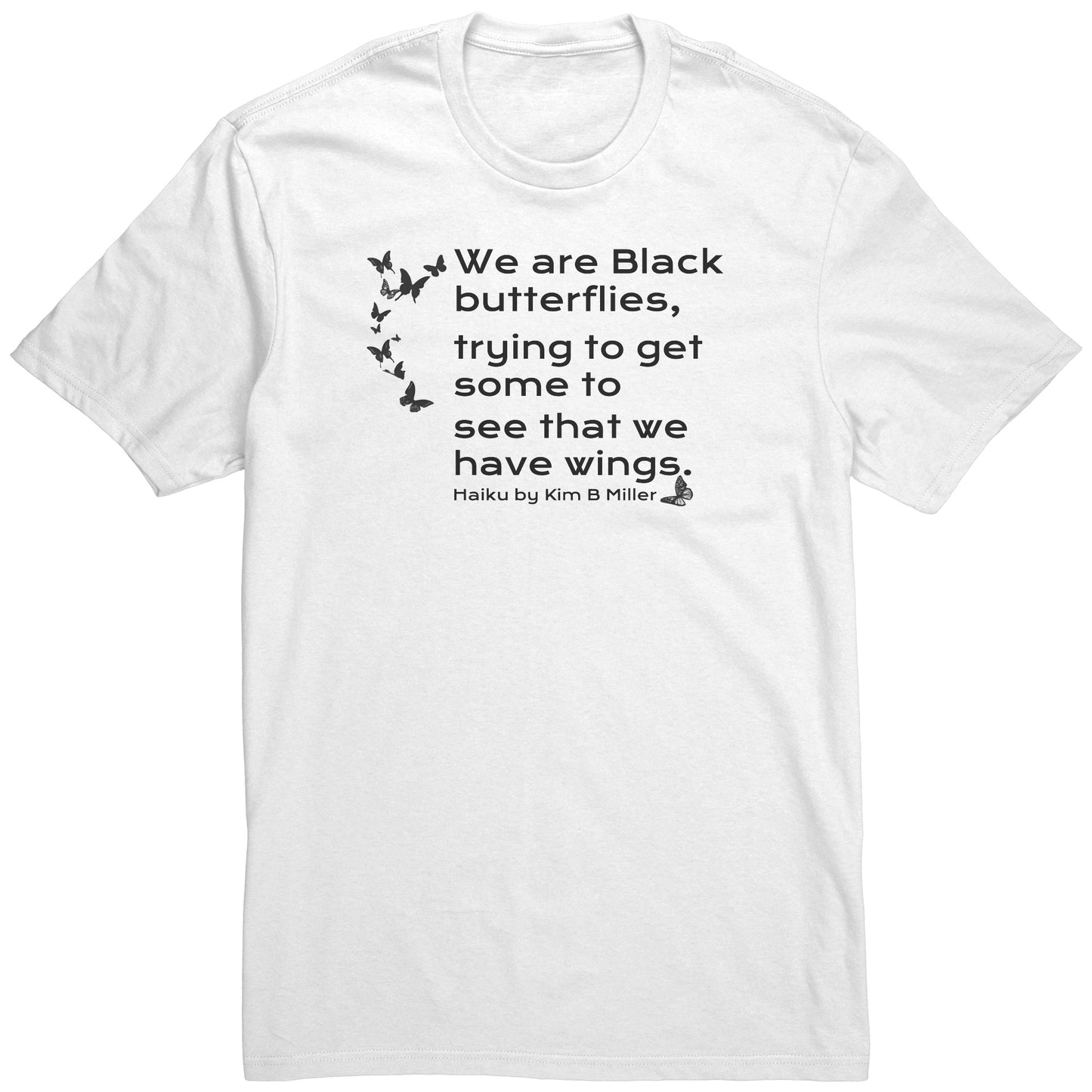 Haiku Black Butterflies District Men's Shirt