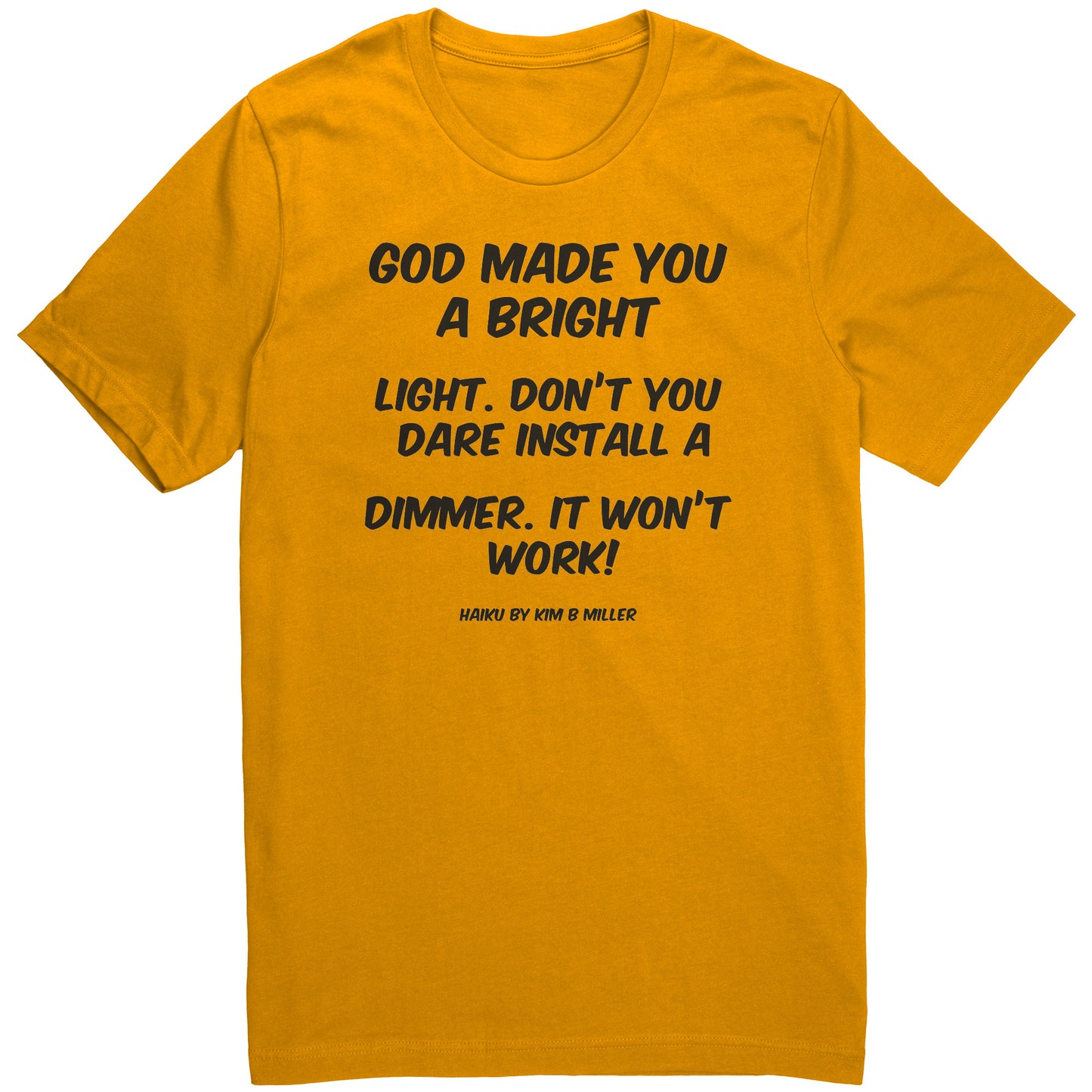 Haiku: God Bright Light Canvas Unisex Shirt