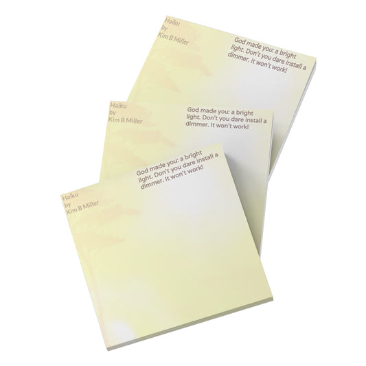 Haiku God Dimmer Post Notes 3x3