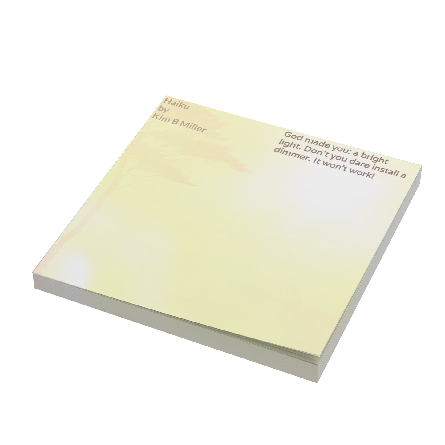 Haiku God Dimmer Post Notes 3x3