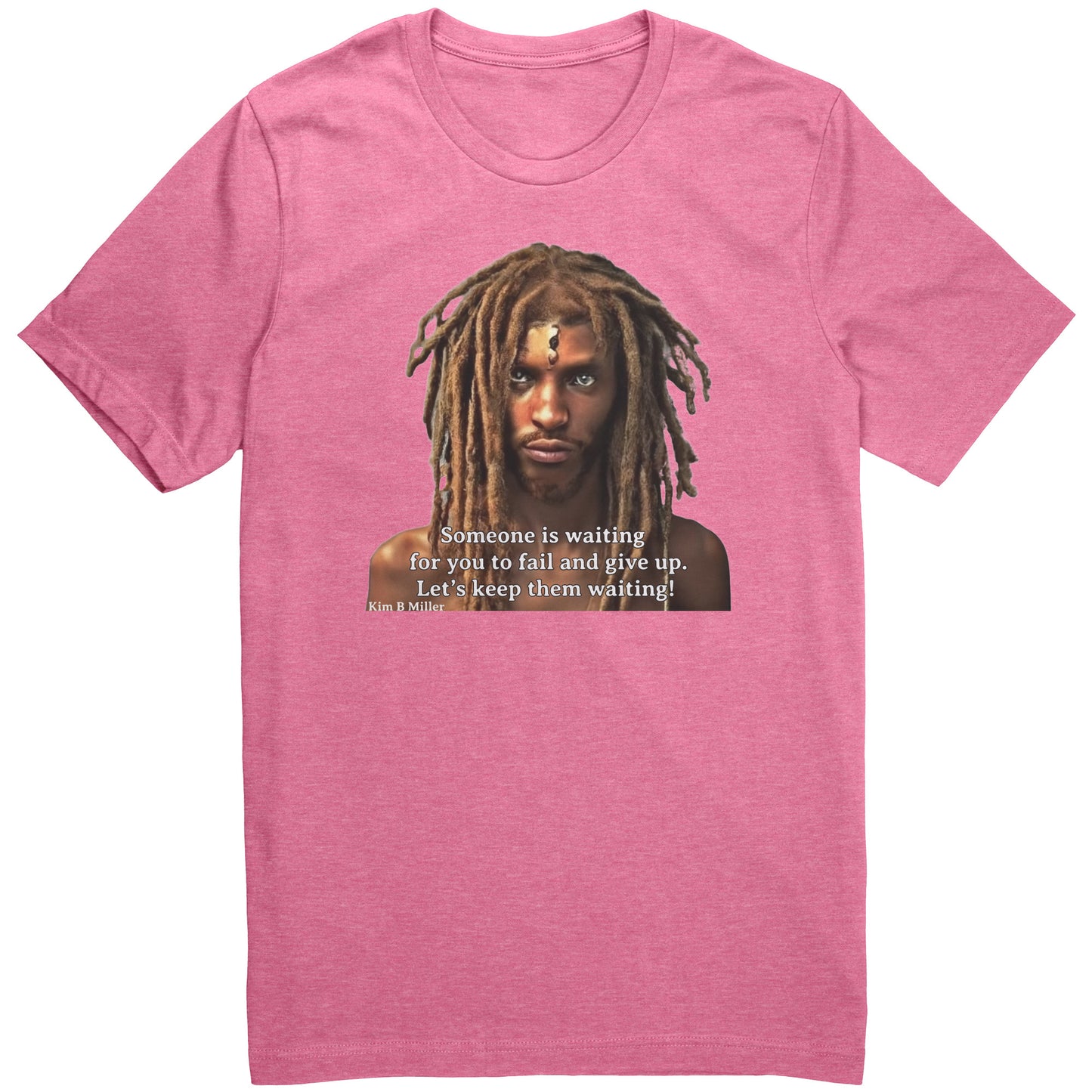 Haiku Keep Waiting, Black Man 1: Canvas Unisex CVC