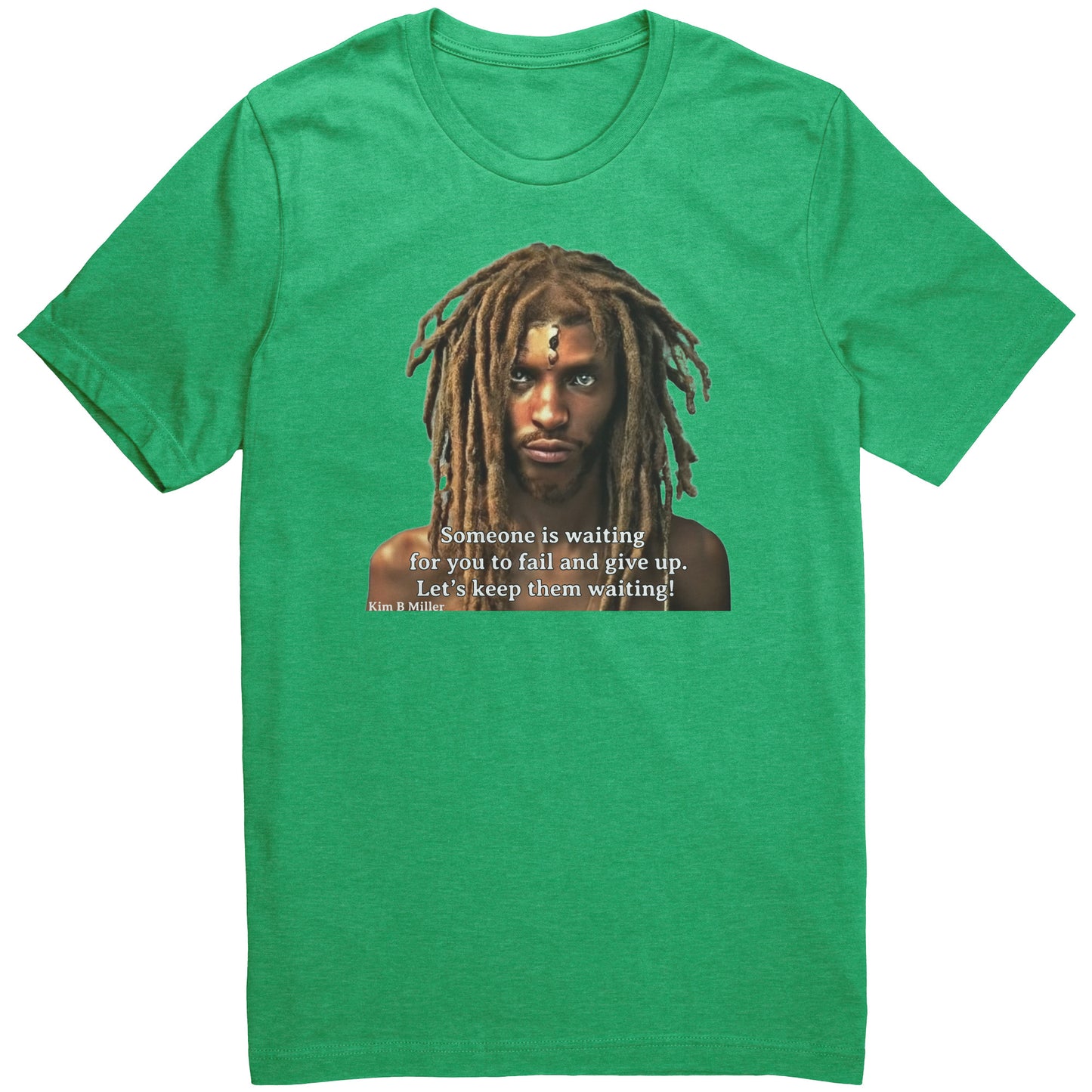 Haiku Keep Waiting, Black Man 1: Canvas Unisex CVC