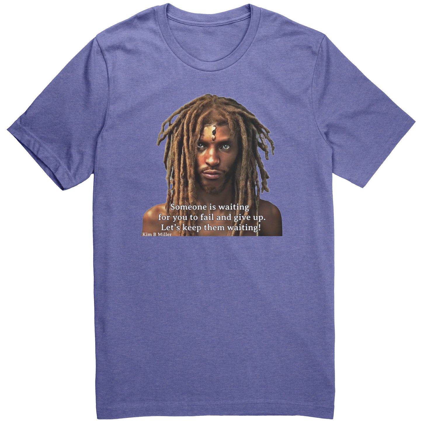 Haiku Keep Waiting, Black Man 1: Canvas Unisex CVC