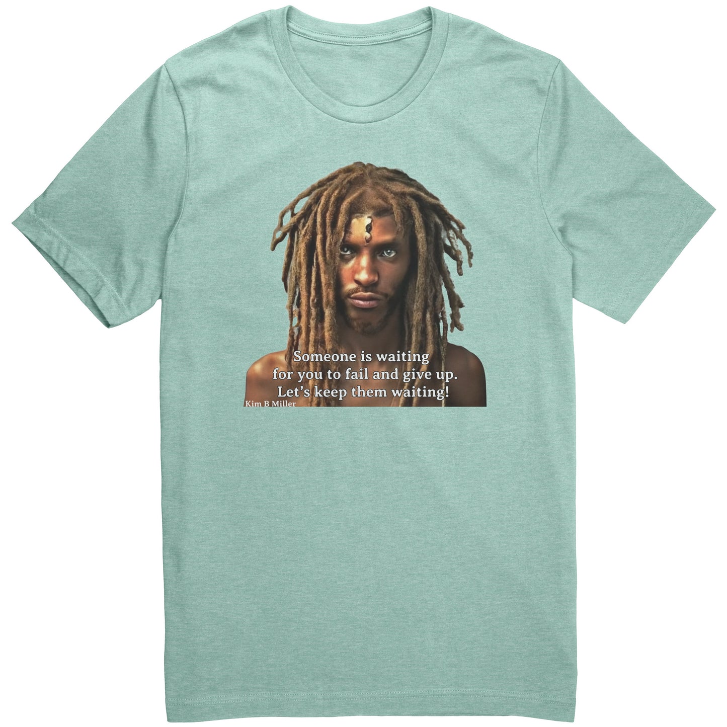 Haiku Keep Waiting, Black Man 1: Canvas Unisex CVC