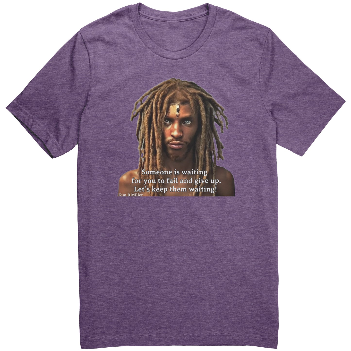 Haiku Keep Waiting, Black Man 1: Canvas Unisex CVC