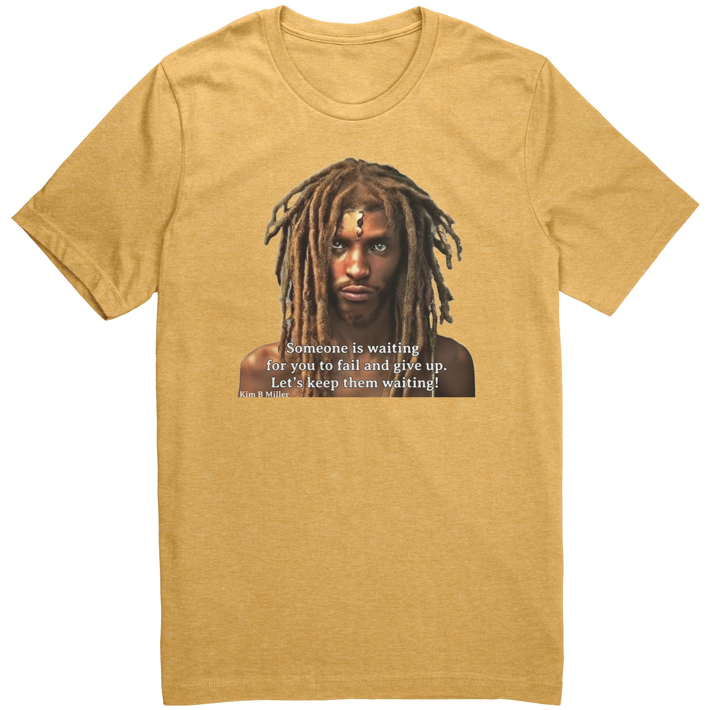 Haiku Keep Waiting, Black Man 1: Canvas Unisex CVC