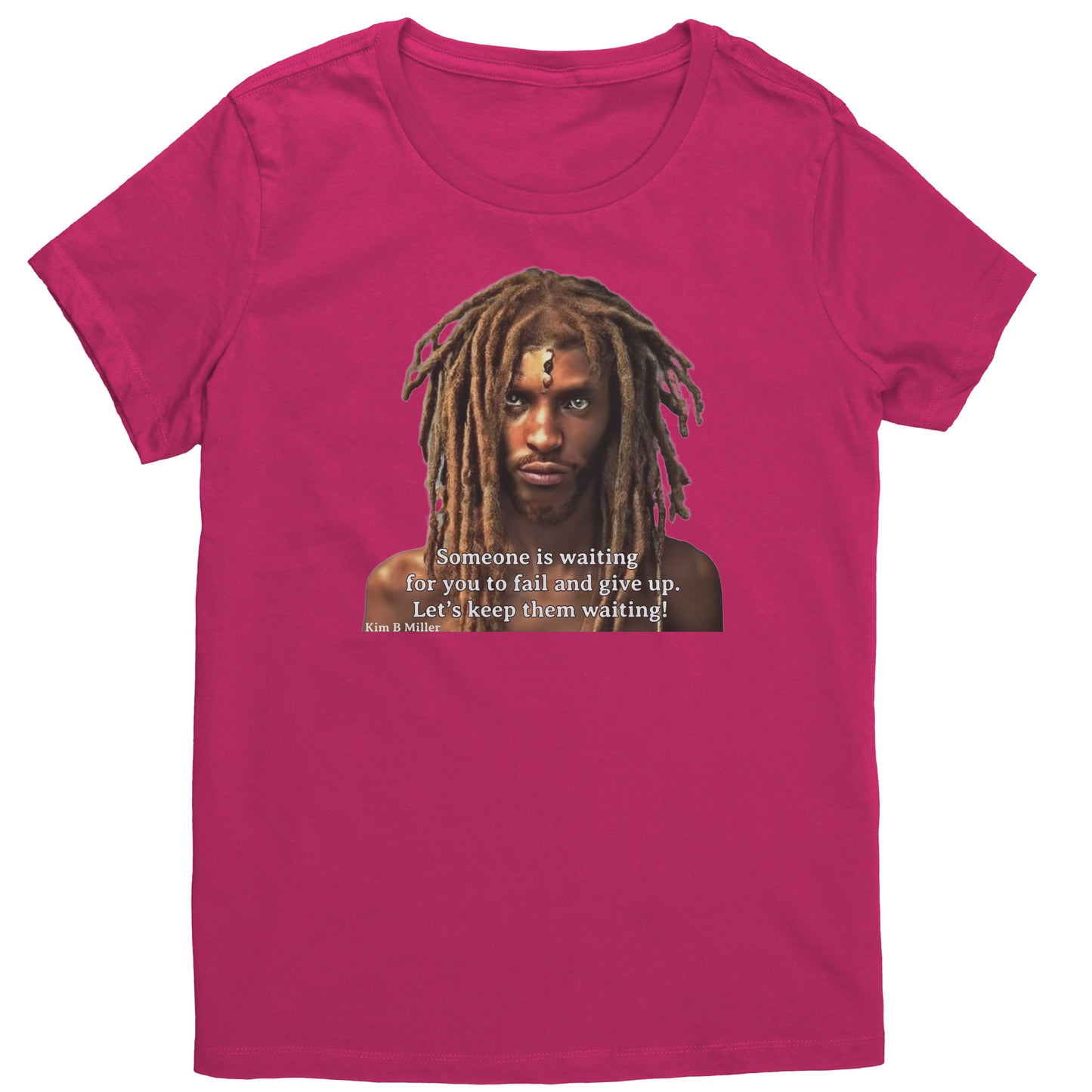 Haiku Keep Waiting, Black Man 1: District Women's Shirt