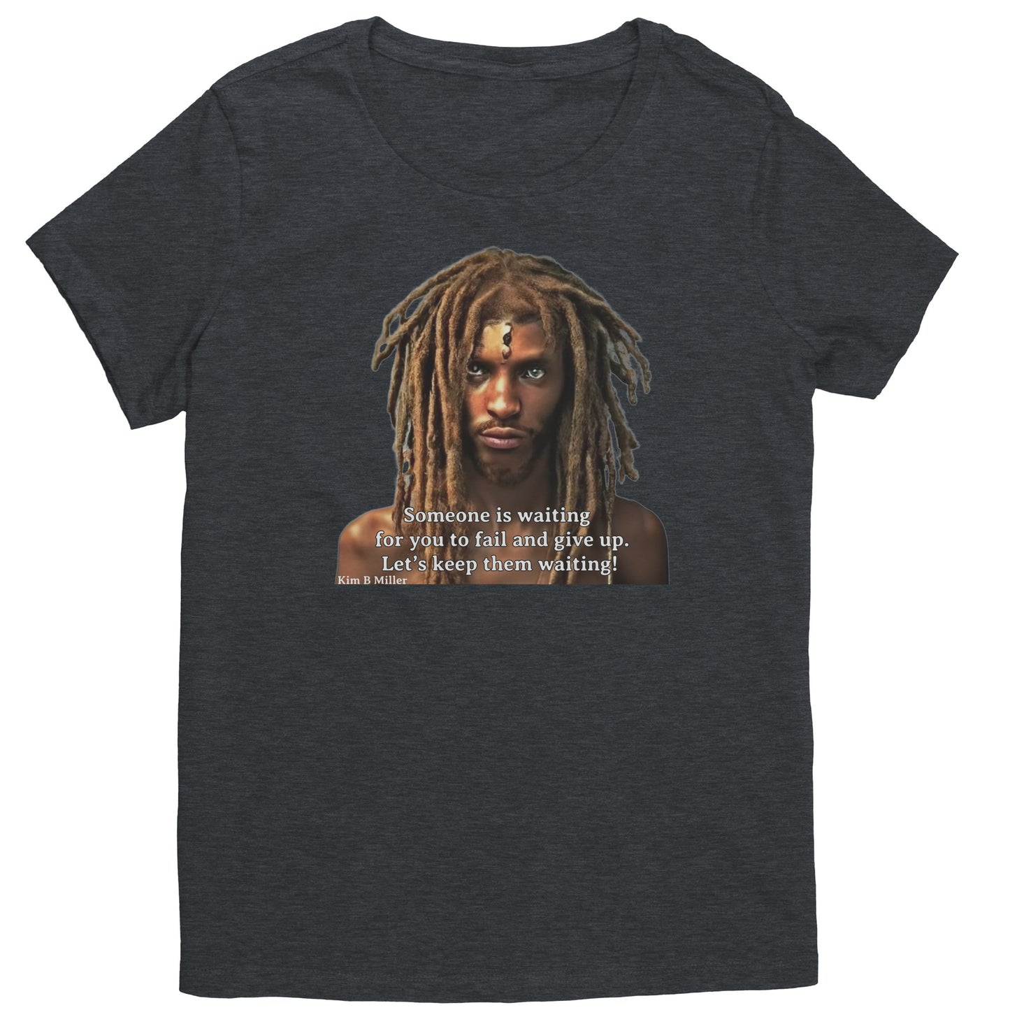 Haiku Keep Waiting, Black Man 1: District Women's Shirt