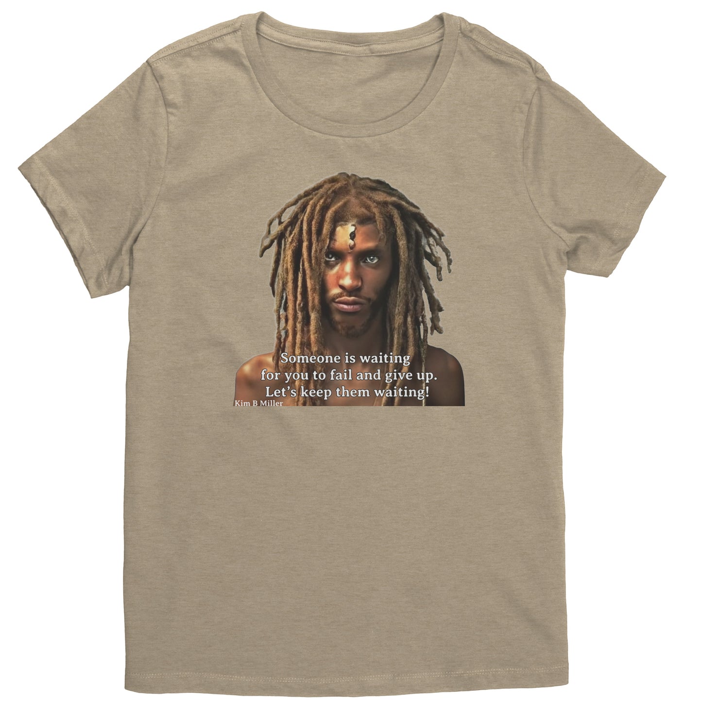 Haiku Keep Waiting, Black Man 1: District Women's Shirt