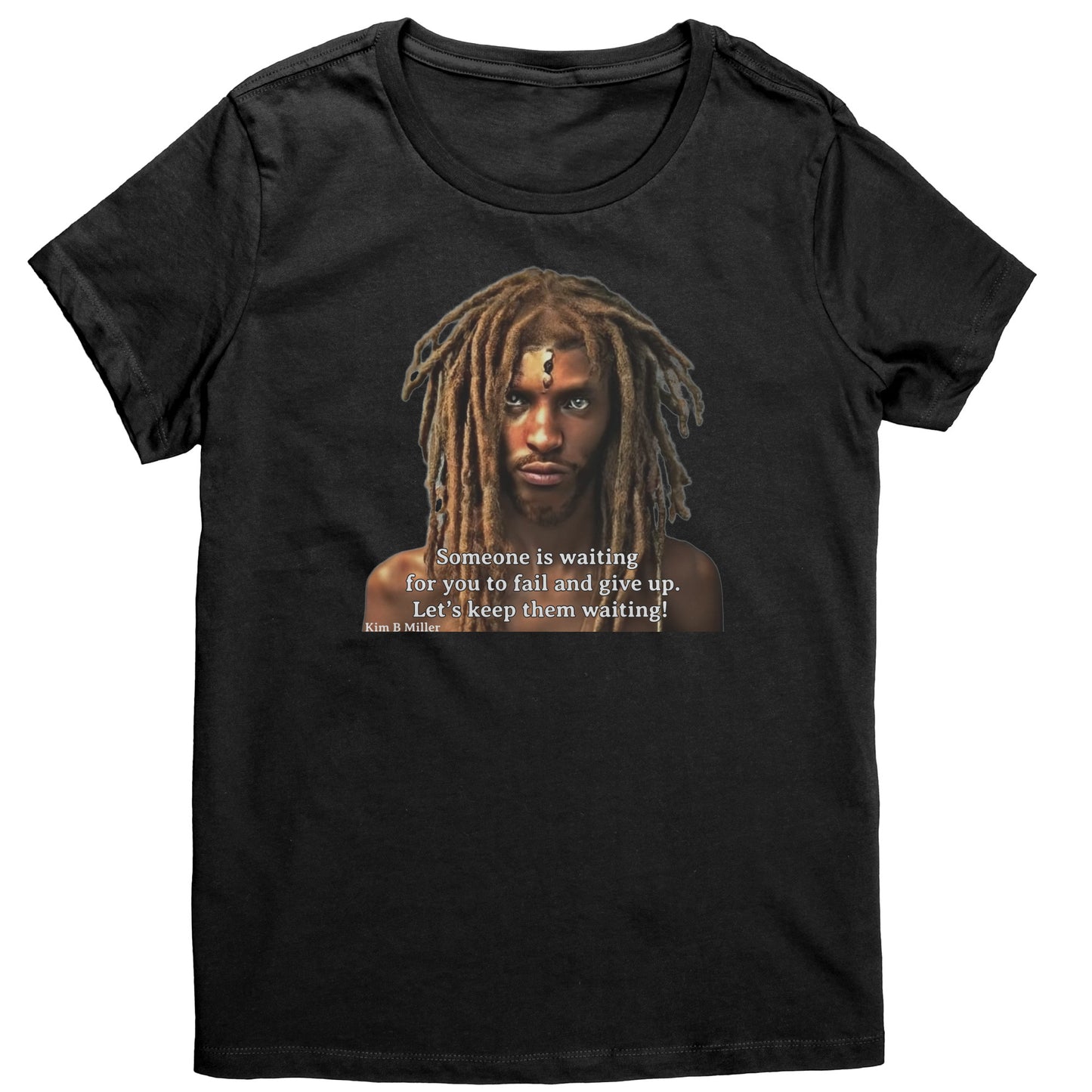 Haiku Keep Waiting, Black Man 1: District Women's Shirt