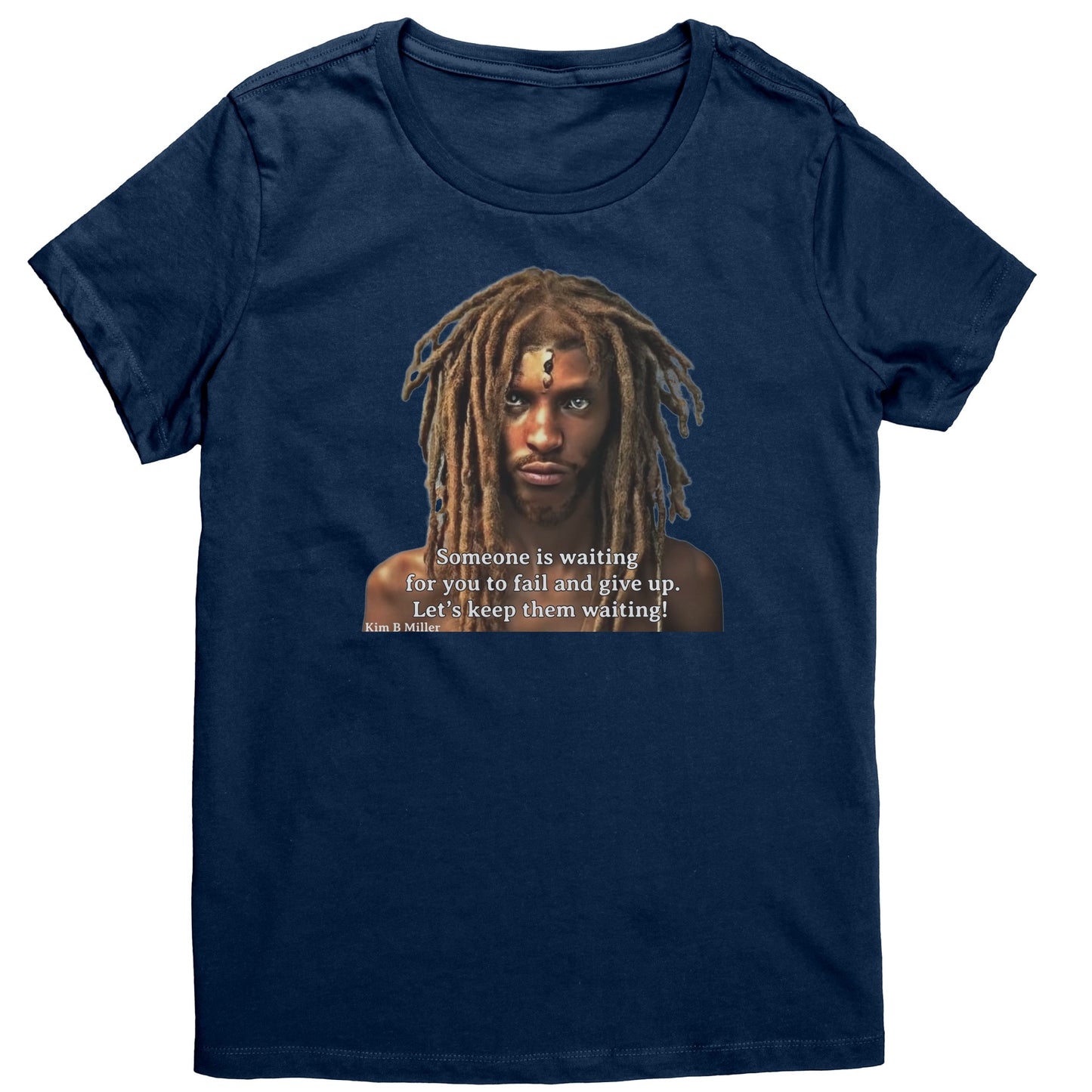 Haiku Keep Waiting, Black Man 1: District Women's Shirt