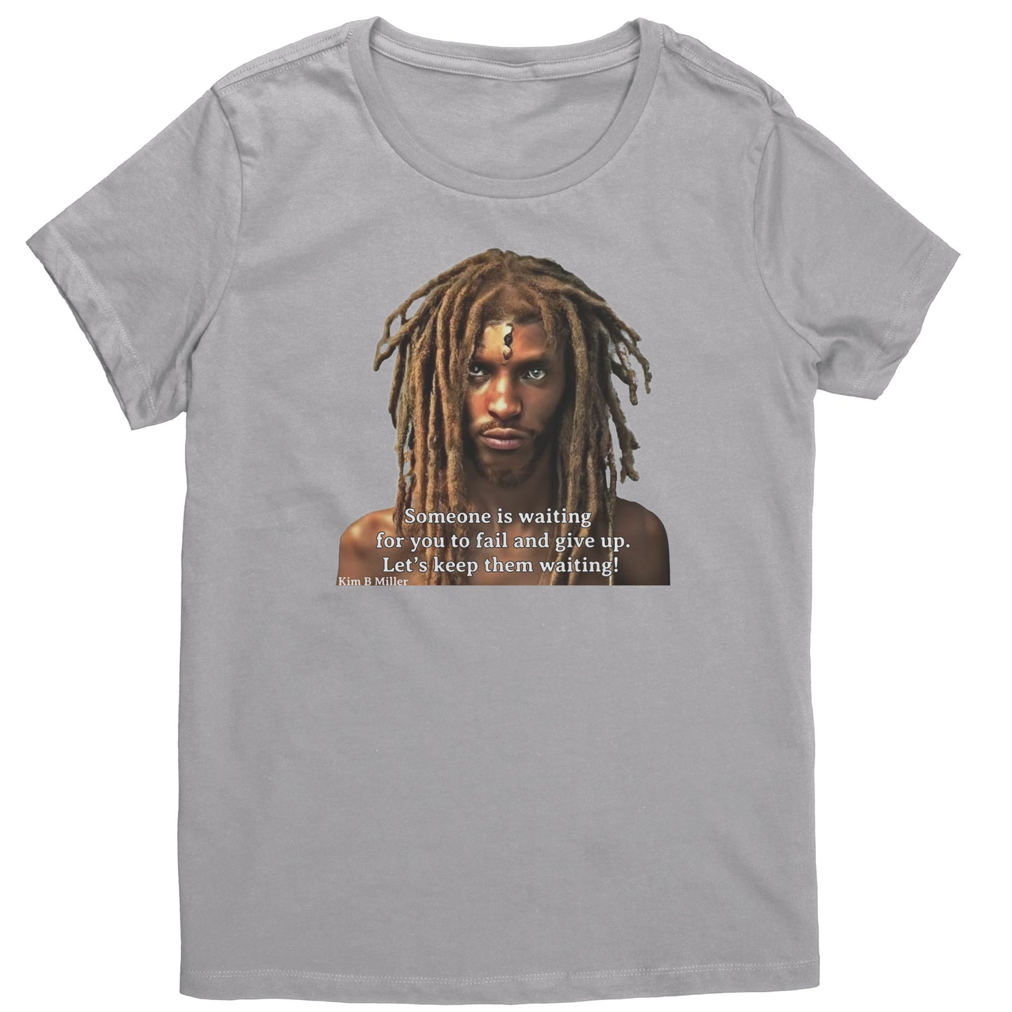 Haiku Keep Waiting, Black Man 1: District Women's Shirt