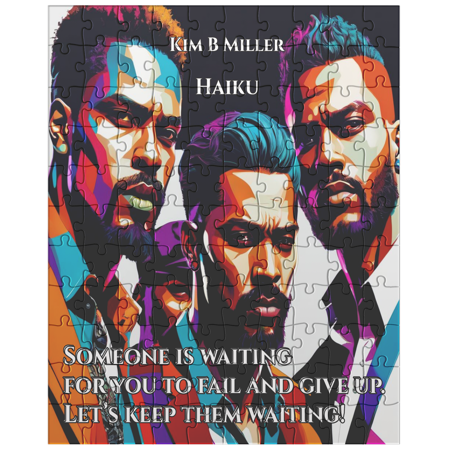 Haiku Keep Waiting Black Men Puzzle (30pc-500pc)