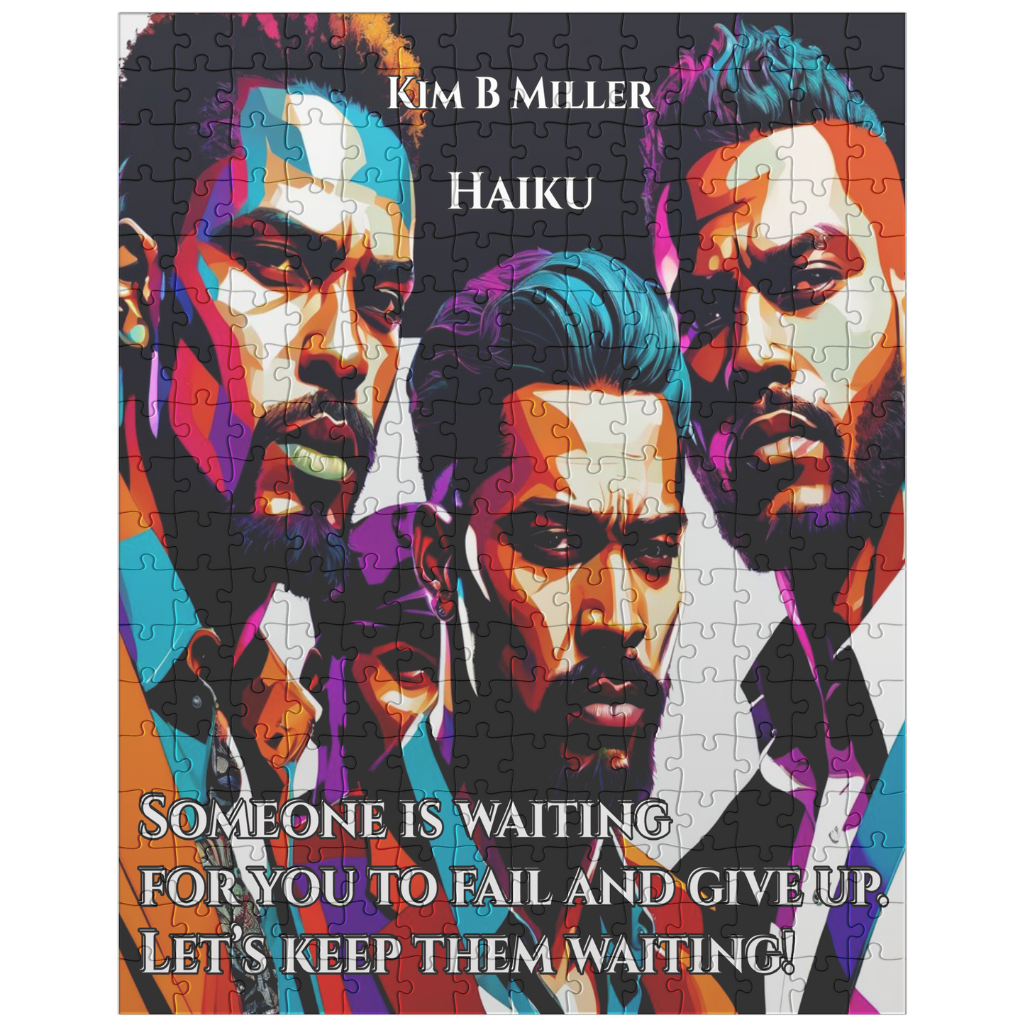 Haiku Keep Waiting Black Men Puzzle (30pc-500pc)