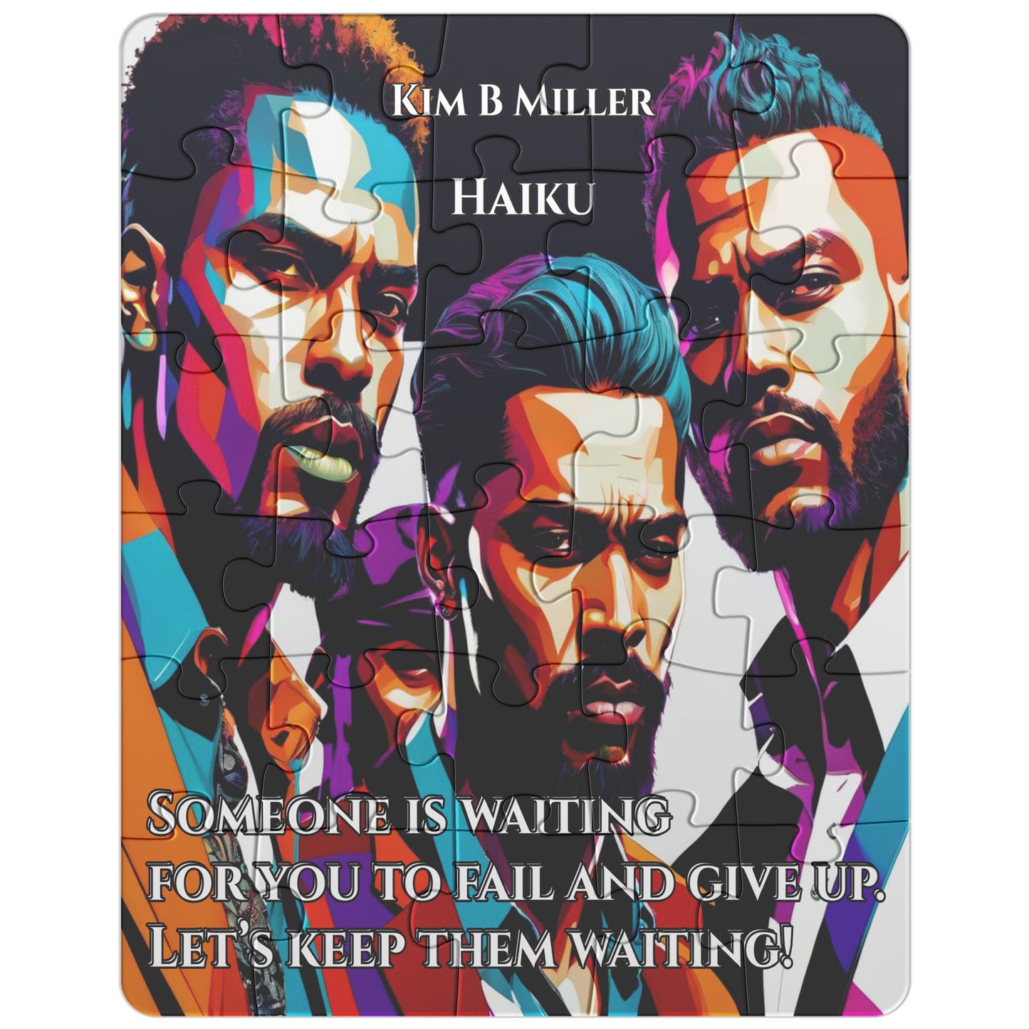 Haiku Keep Waiting Black Men Puzzle (30pc-500pc)