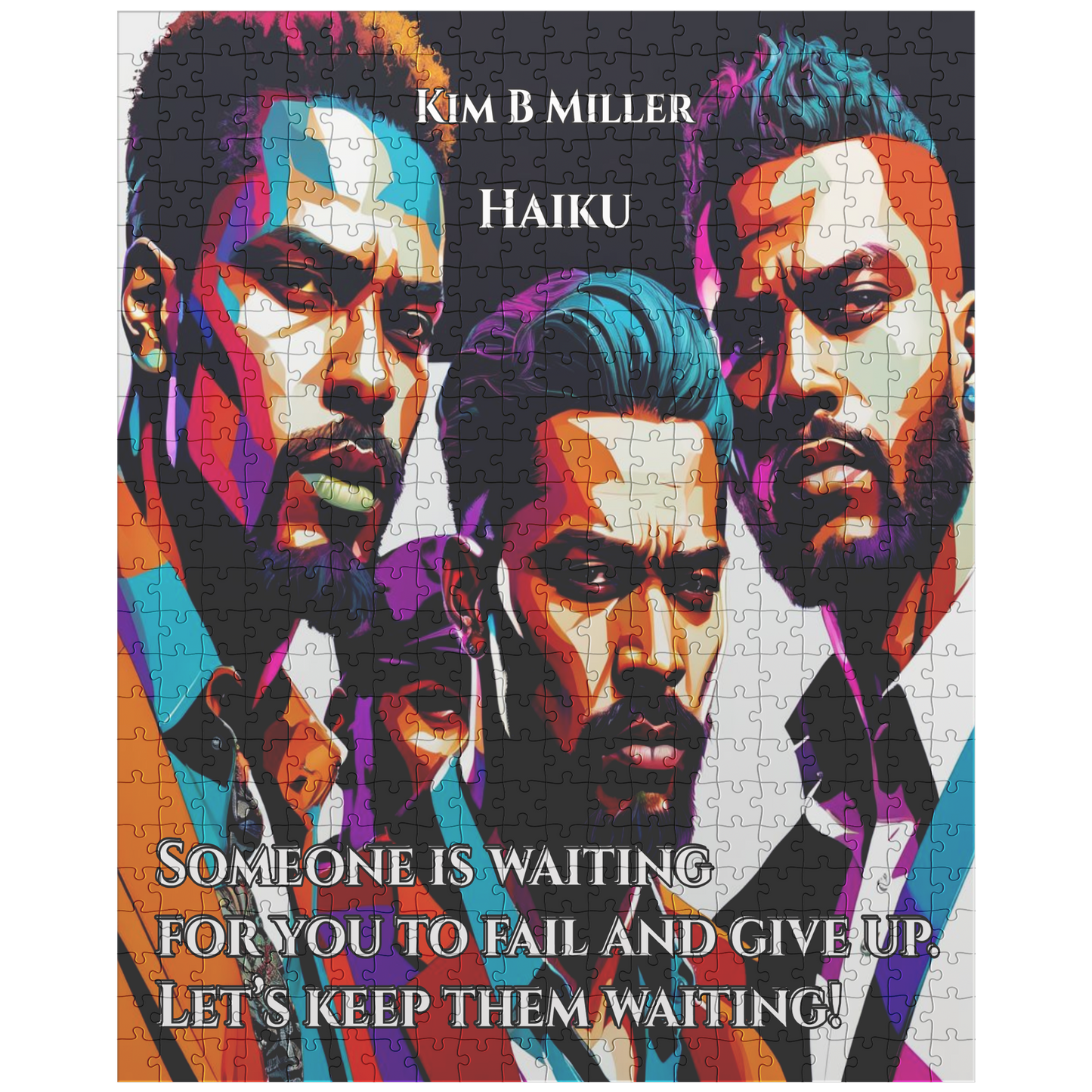 Haiku Keep Waiting Black Men Puzzle (30pc-500pc)