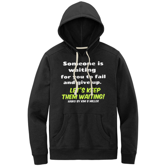 Haiku Keep Waiting, District Men's Re-Fleece Hoodie(Both Sides)