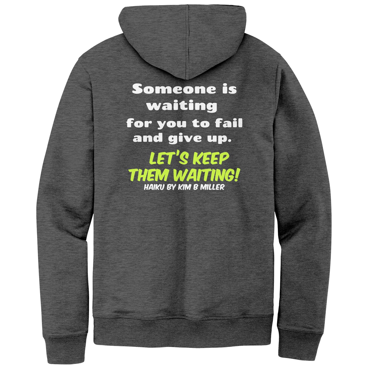 Haiku Keep Waiting, District Men's Re-Fleece Hoodie(Both Sides)