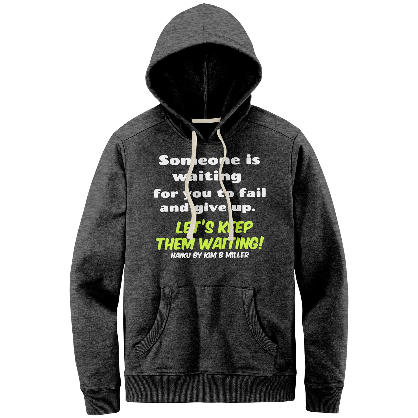 Haiku Keep Waiting, District Men's Re-Fleece Hoodie(Both Sides)