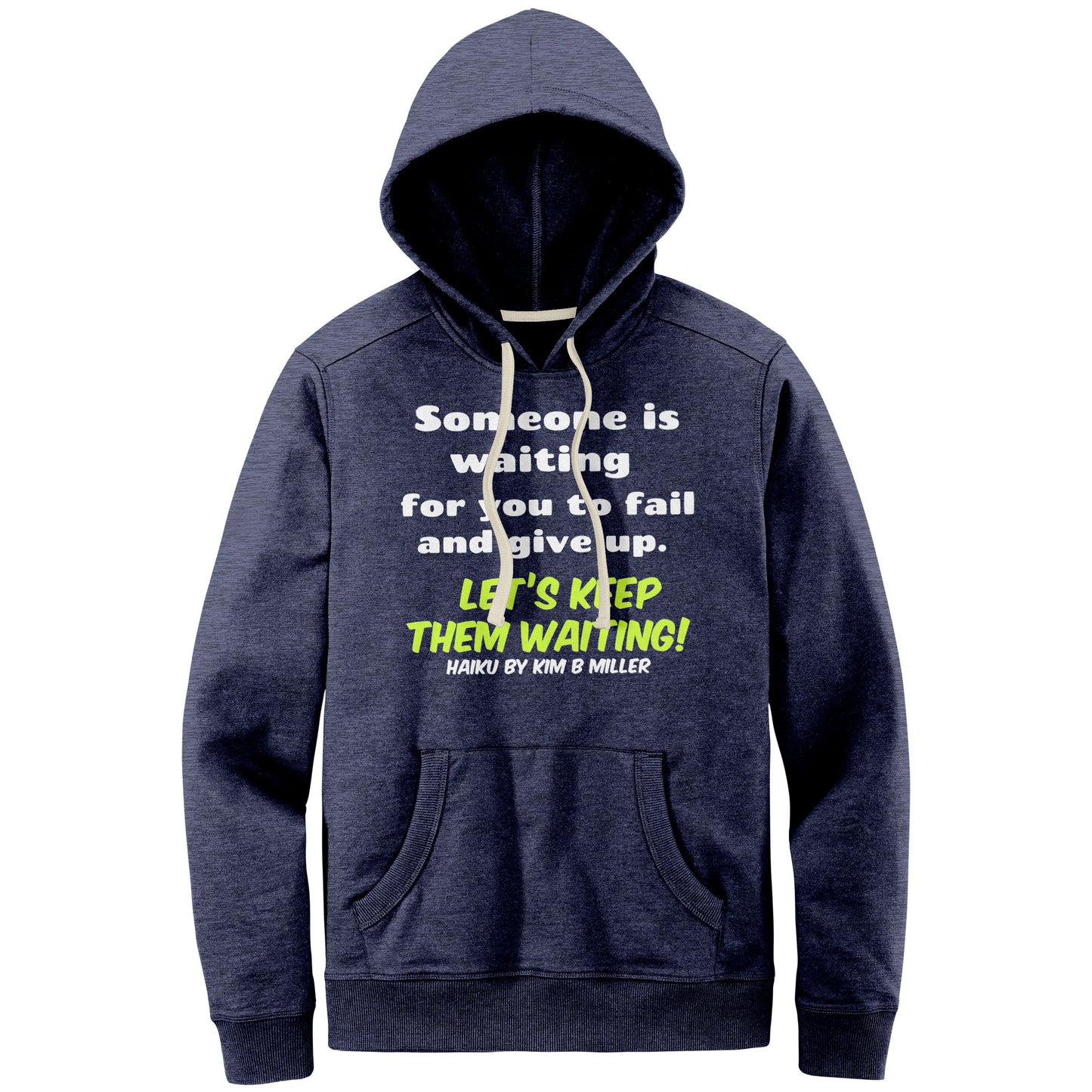 Haiku Keep Waiting, District Men's Re-Fleece Hoodie(Both Sides)