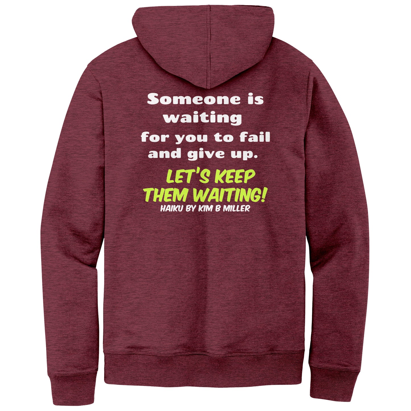 Haiku Keep Waiting, District Men's Re-Fleece Hoodie(Both Sides)