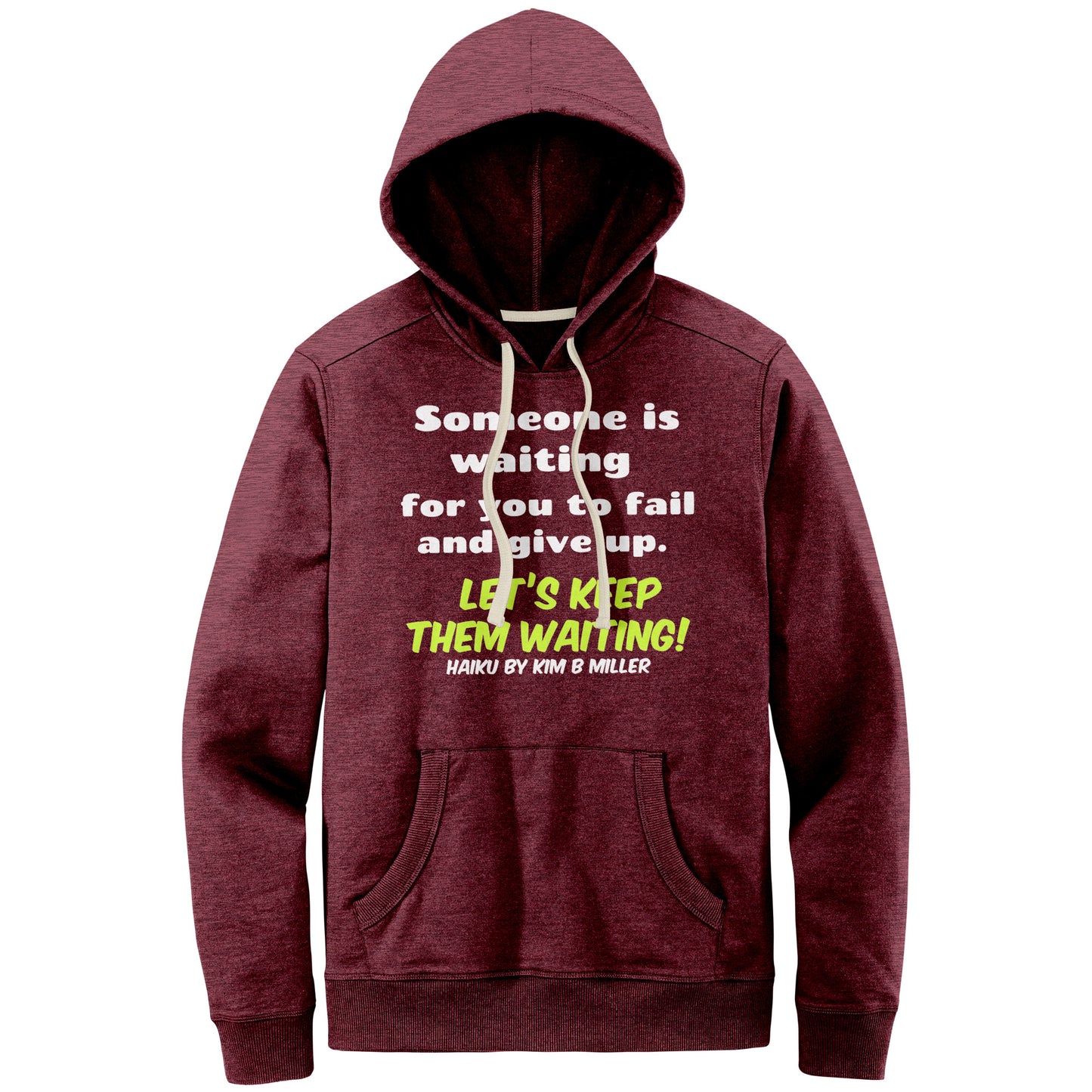 Haiku Keep Waiting, District Men's Re-Fleece Hoodie(Both Sides)